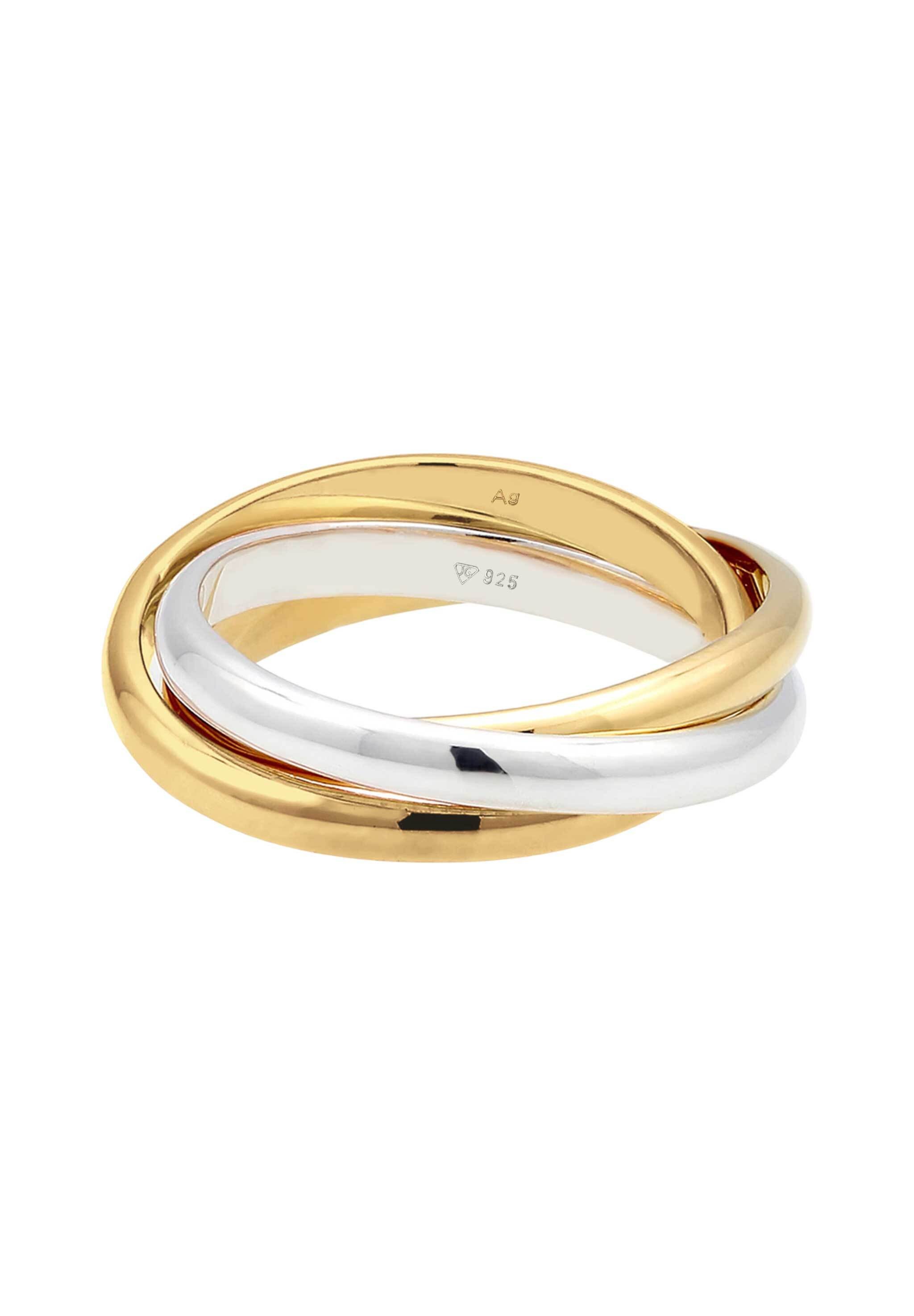 Elli Fingerring Wickelring Trio Trini Basic Schmuck Geschenk 925 Silber, Ri günstig online kaufen