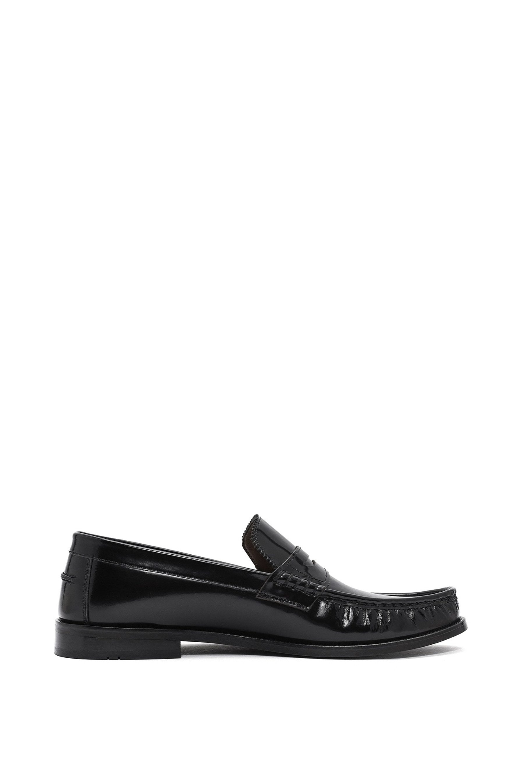 Derimod Klassische Loafer aus Leder Loafer Echtes Leder, Lederfutter, Slip-On-Stil, Poliertes Finish