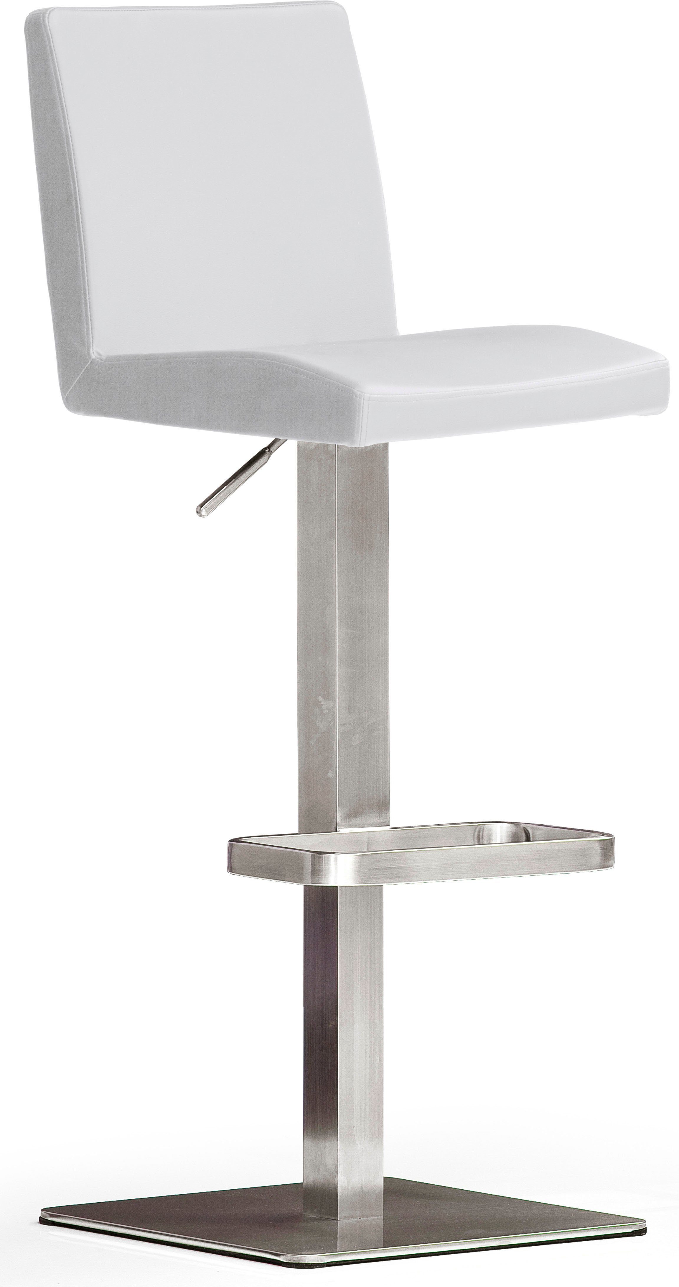 MCA furniture Bistrostuhl BARBECOOL Barhocker Bistrostuhl Tresenhocker, mit Rückenlehne,Bodenplatte eckig, 180° drehbar, Sitzhöhe von 56-81 cm