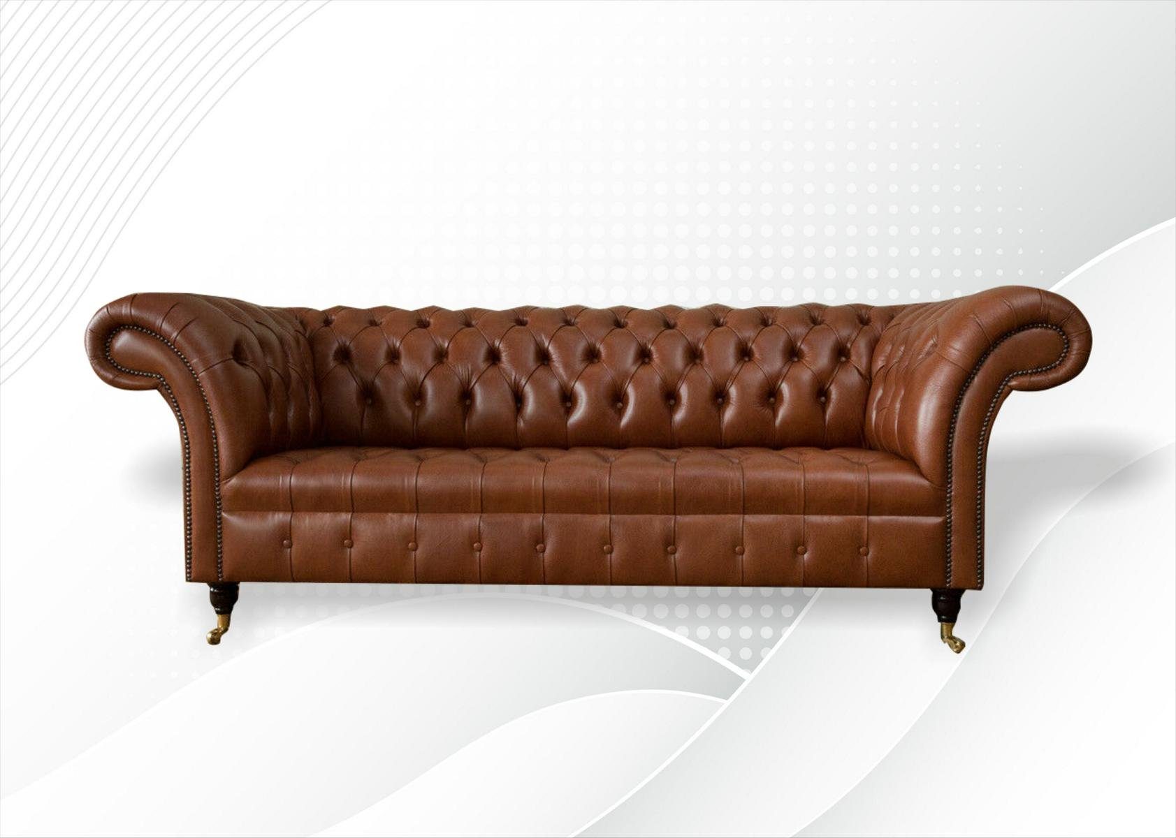 JVmoebel Chesterfield-Sofa, Chesterfield Design cm 225 Sofa 3 Sofa Couch Sitzer