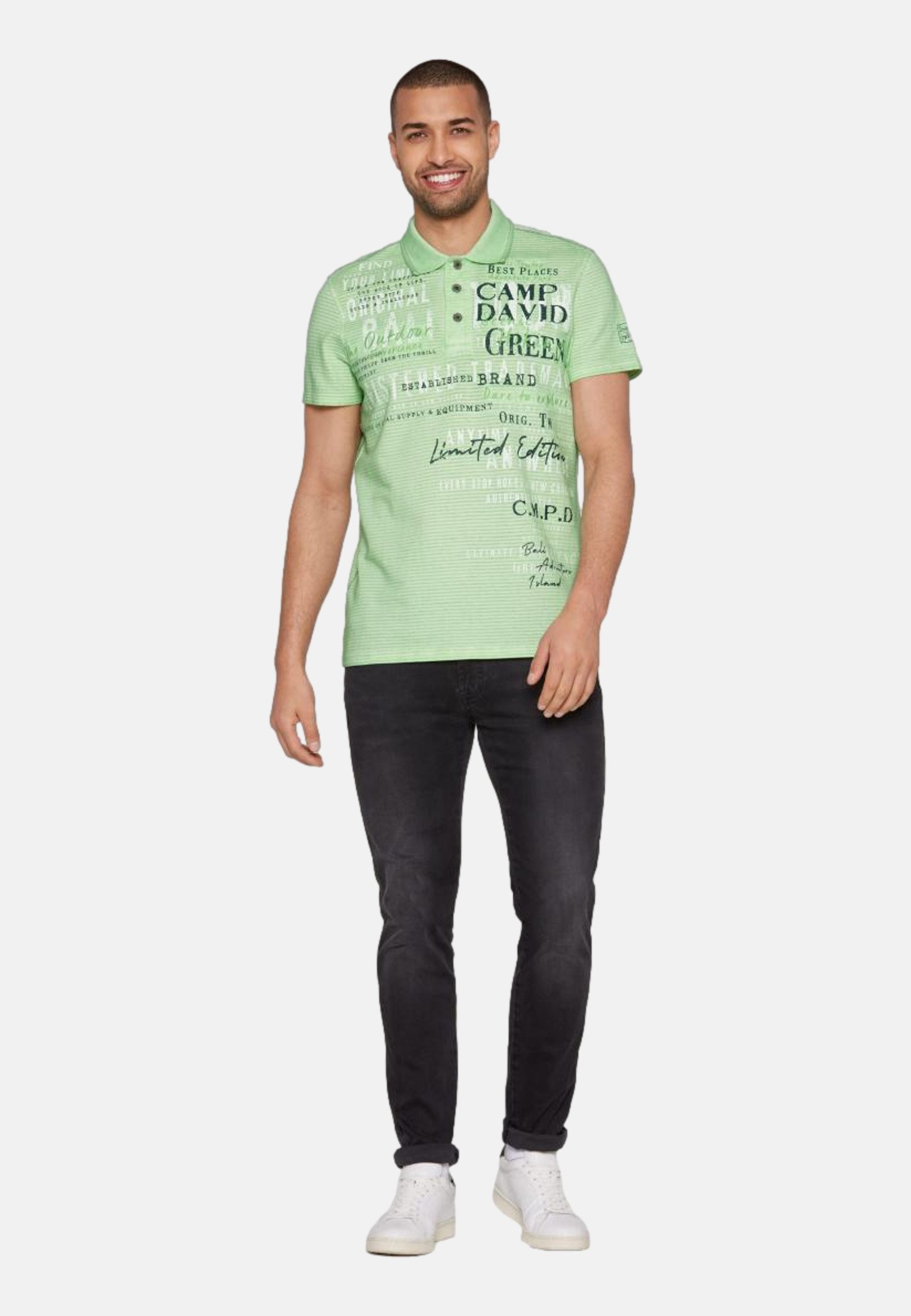 CAMP DAVID Poloshirt Poloshirt Kurzarmshirt (1-tlg., 1) günstig online kaufen