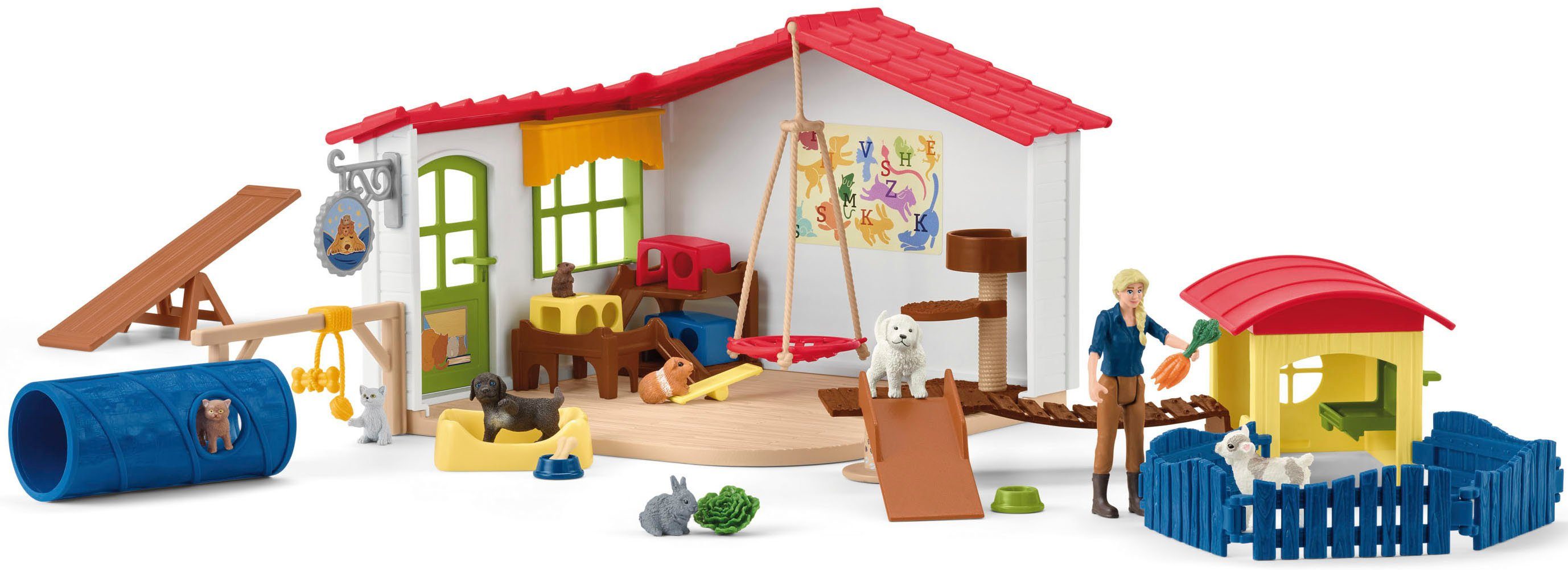 Schleich® Spielwelt FARM WORLD, Tierhotel (42607), Made in Europe