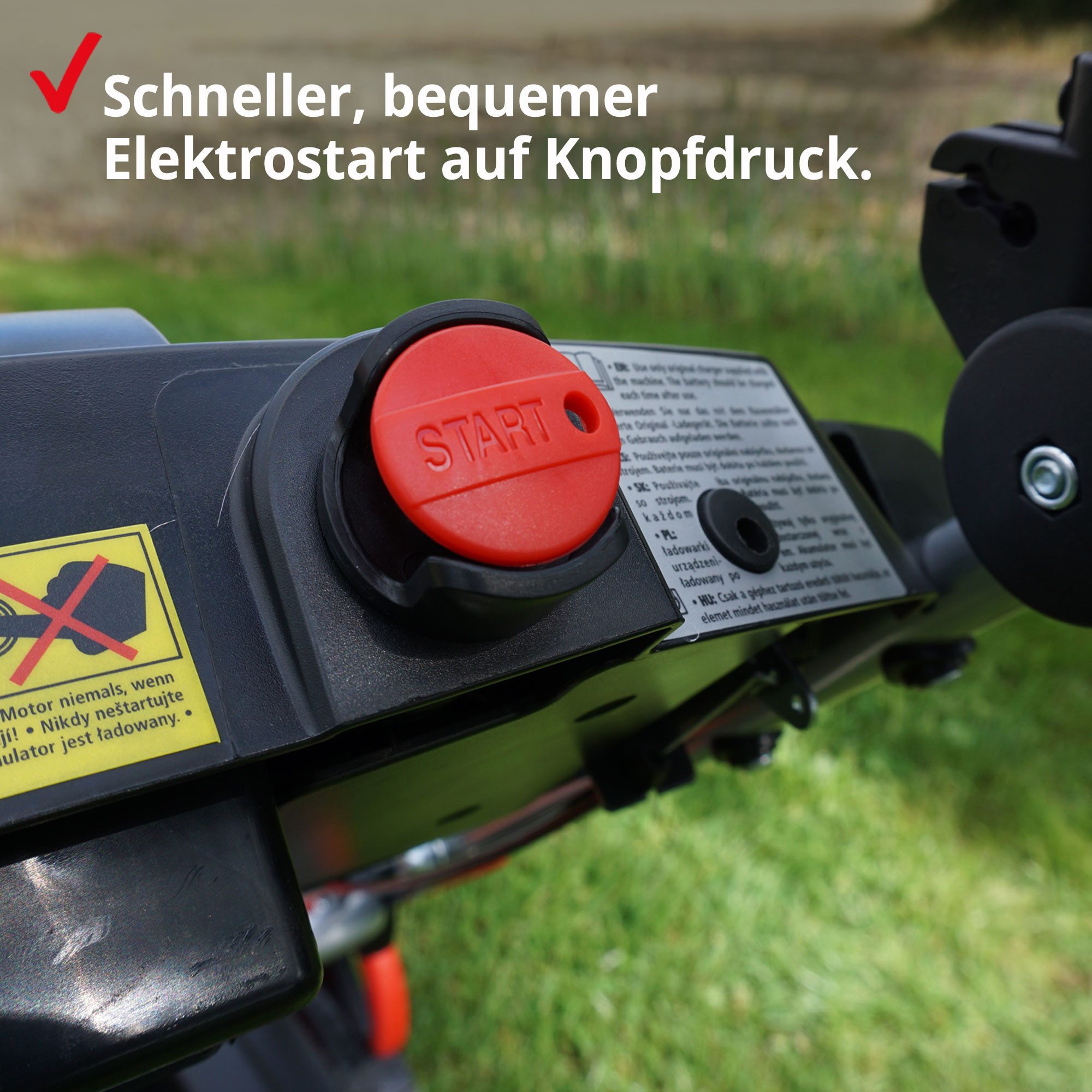 Hecht Benzinrasenmäher 5564 SXE mit Antrieb Elektrostart Mulchkit, 56 cm Schnittbreite, 70L Fangkorb, 196 cm³, 6,4 PS