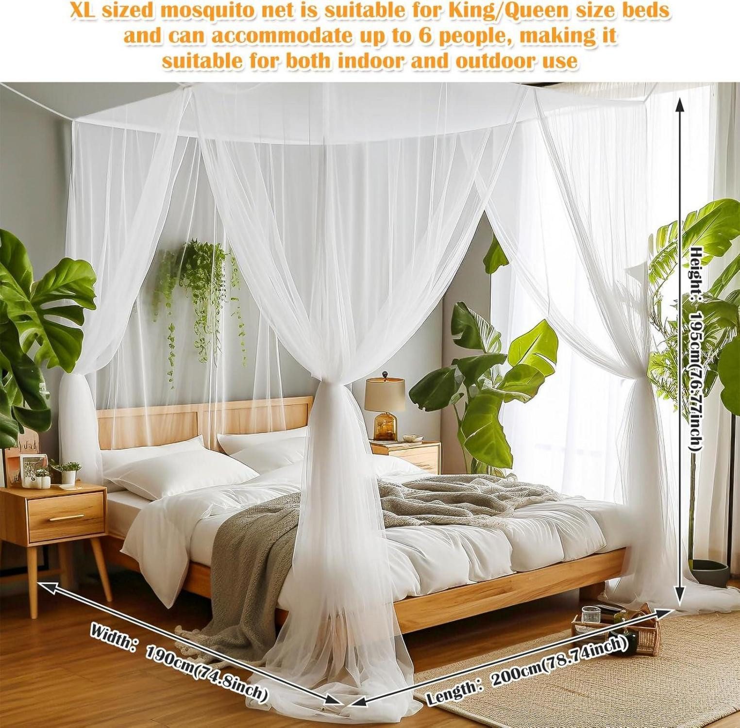 LuxusKollektion Moskitonetz Moskitonetz groß für Doppelbett günstig online kaufen