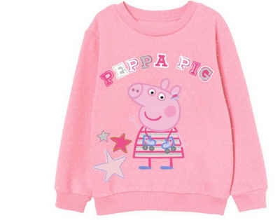 Peppa Pig Sweater Peppa Wutz Baby Kinder Pullover Pulli Gr. 92 bis 116, 100% Baumwolle, Rosa