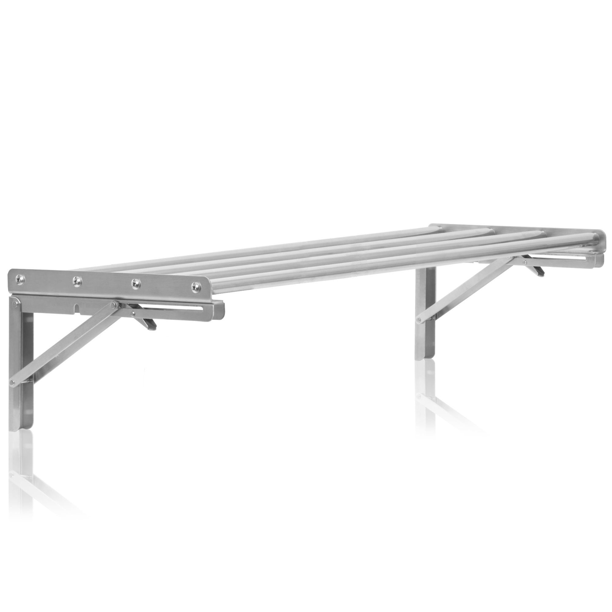 Mahlzeit Wandregal Edelstahl Wandregal Stangendesign, 120 x 30 cm, Küchenregal