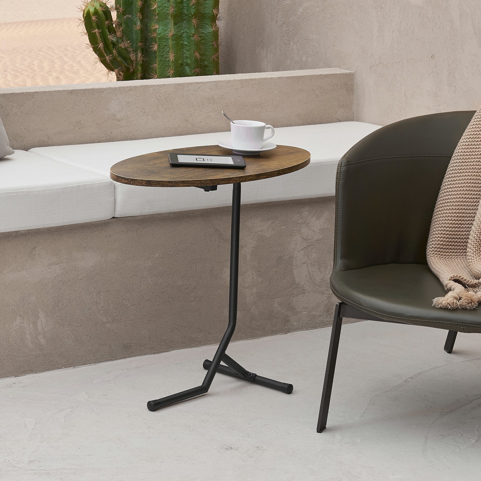 en.casa Beistelltisch, »Karlebo« Wohnzimmertisch oval Sofatisch günstig online kaufen