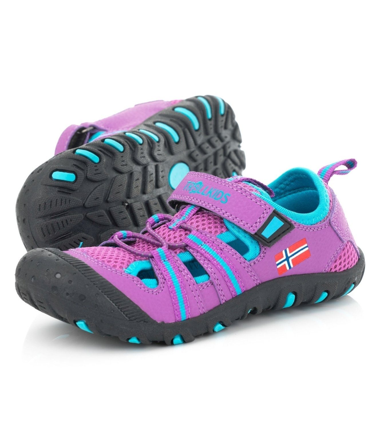 TROLLKIDS Sandefjord Kinder Outdoorsandale Zehenschutz