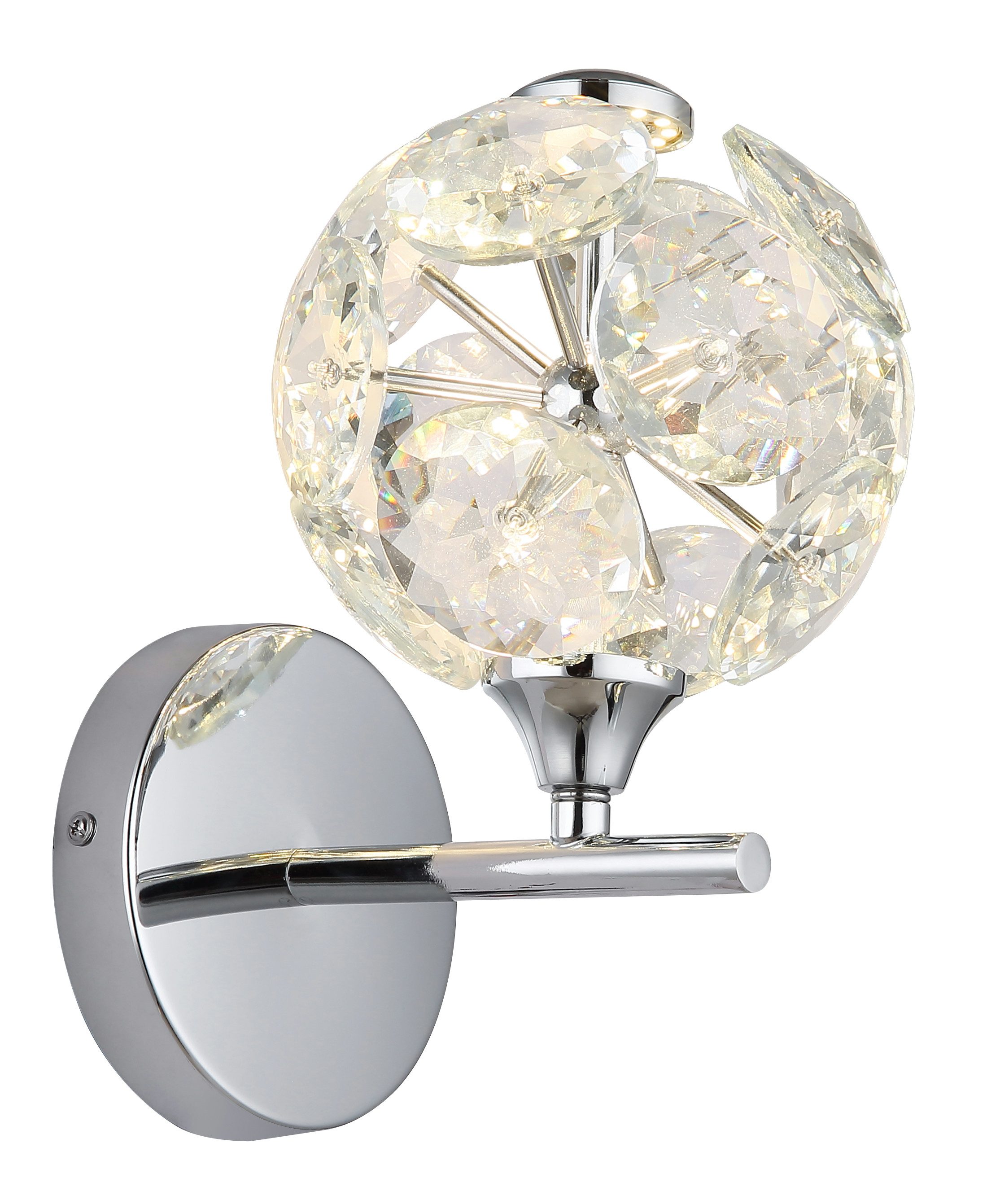 GLOBO LIGHTING Wandleuchte VIRINA, LED fest integriert, Warmweiß, Wandlampe Wand Wohnzimmer Flur Wandbeleuchtung