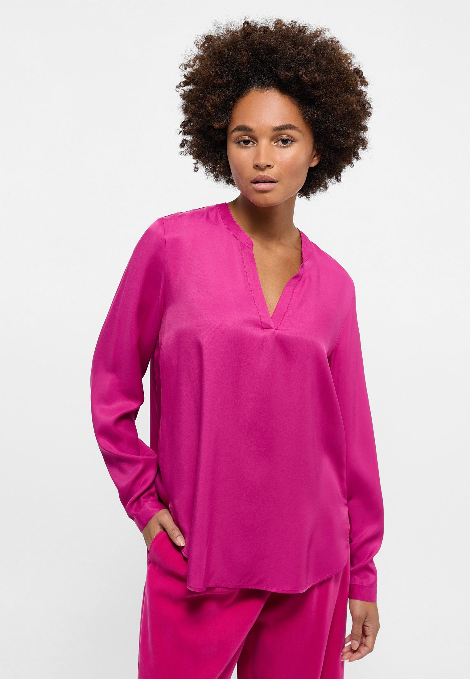 Eterna Longbluse LOOSE FIT vibrant pink