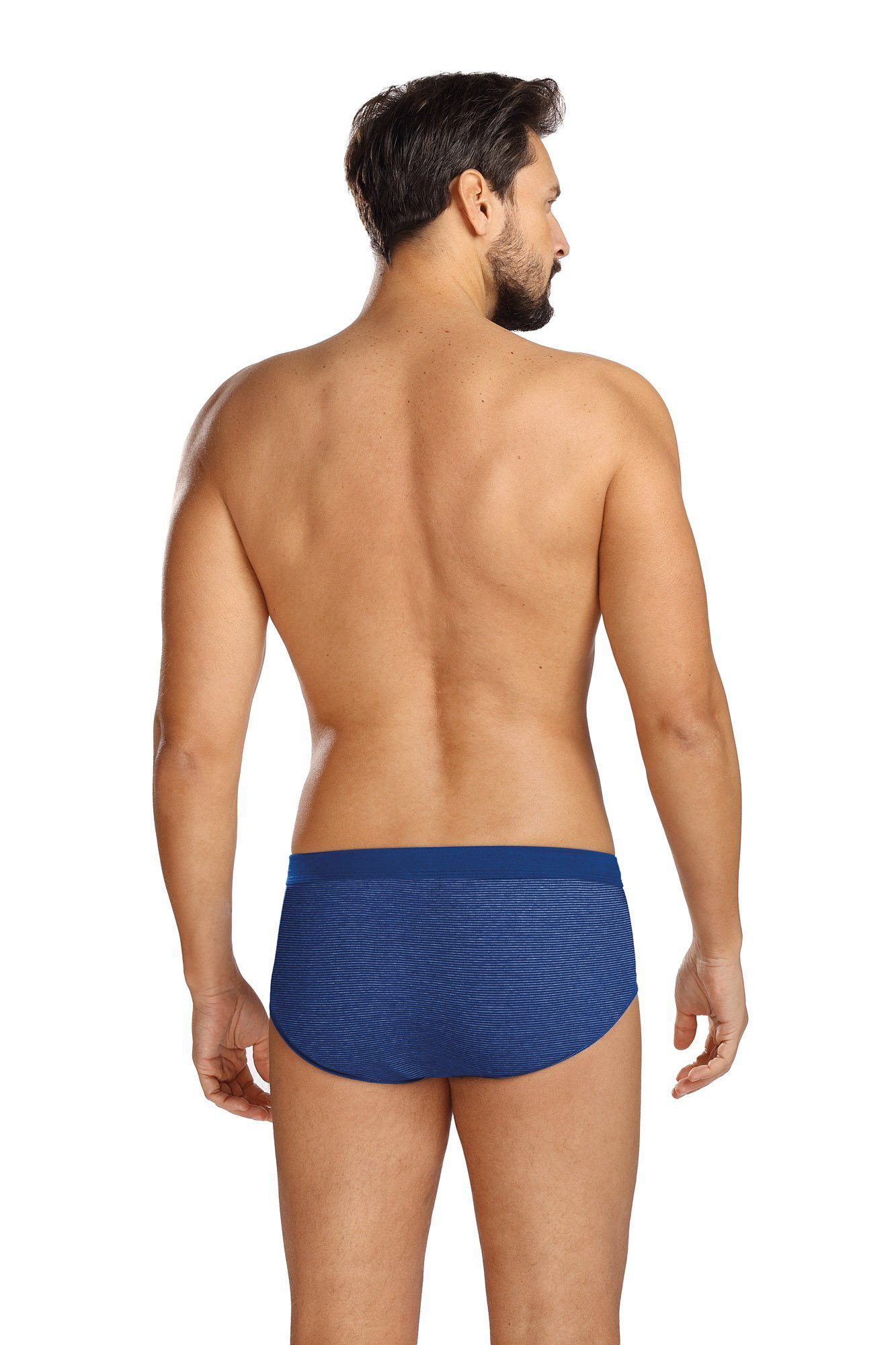 Comte Slip (Set, 3-St., 3er-Pack) Herren Slips Sportslips 3er-Pack mit Eingriff Feinripp Ringel
