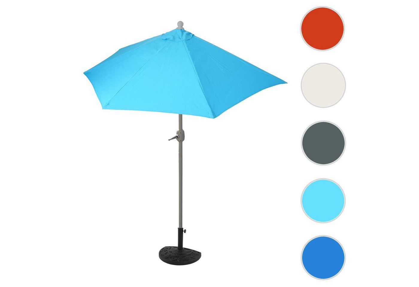 Thumbnail - MCW Sonnenschirm Lorca-270, LxB: 260x135 cm, Optional mit Schirmständer, witterungsfest Platzsparend faltbar