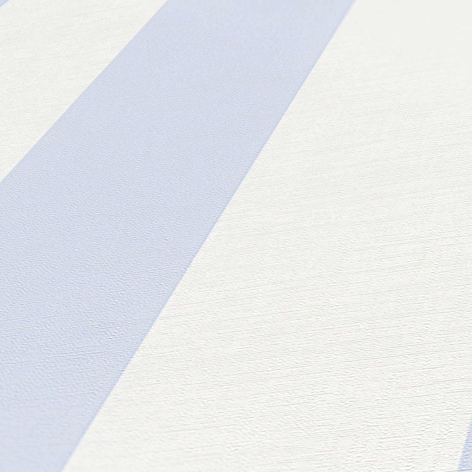 Blau,Weiß Babyblau Vliestapete (1 A.S. Création Streifen, mit Landhaustapete geprägt, matt, St),