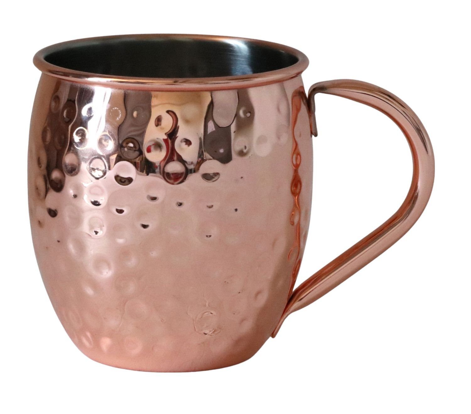 BURI Tasse Moscow Mule Becher 500ml Trinkbecher Metallbecher Cocktailbecher Tasse, Edelstahl