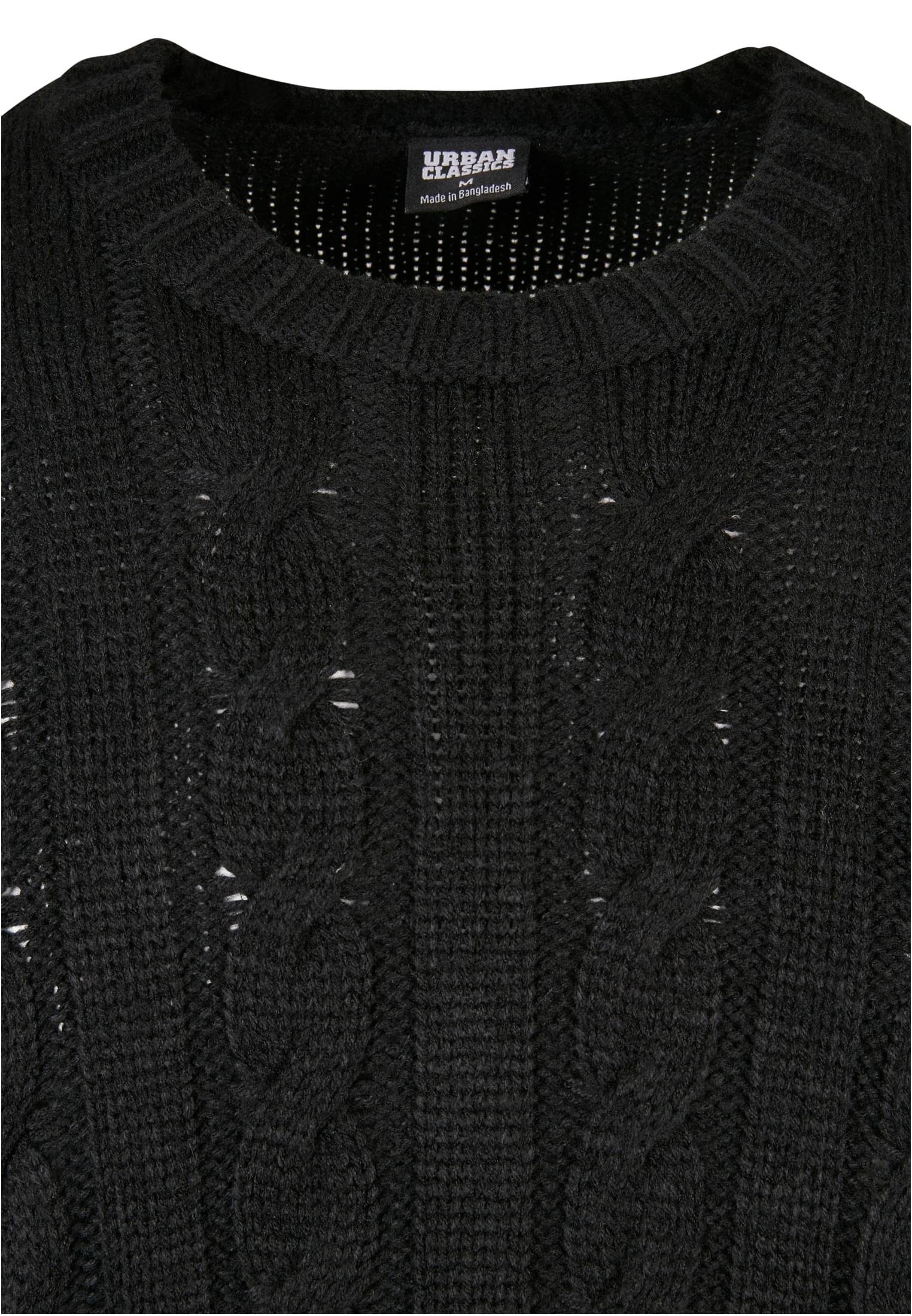 Boxy black Herren Strickpullover Sweater URBAN CLASSICS (1-tlg)