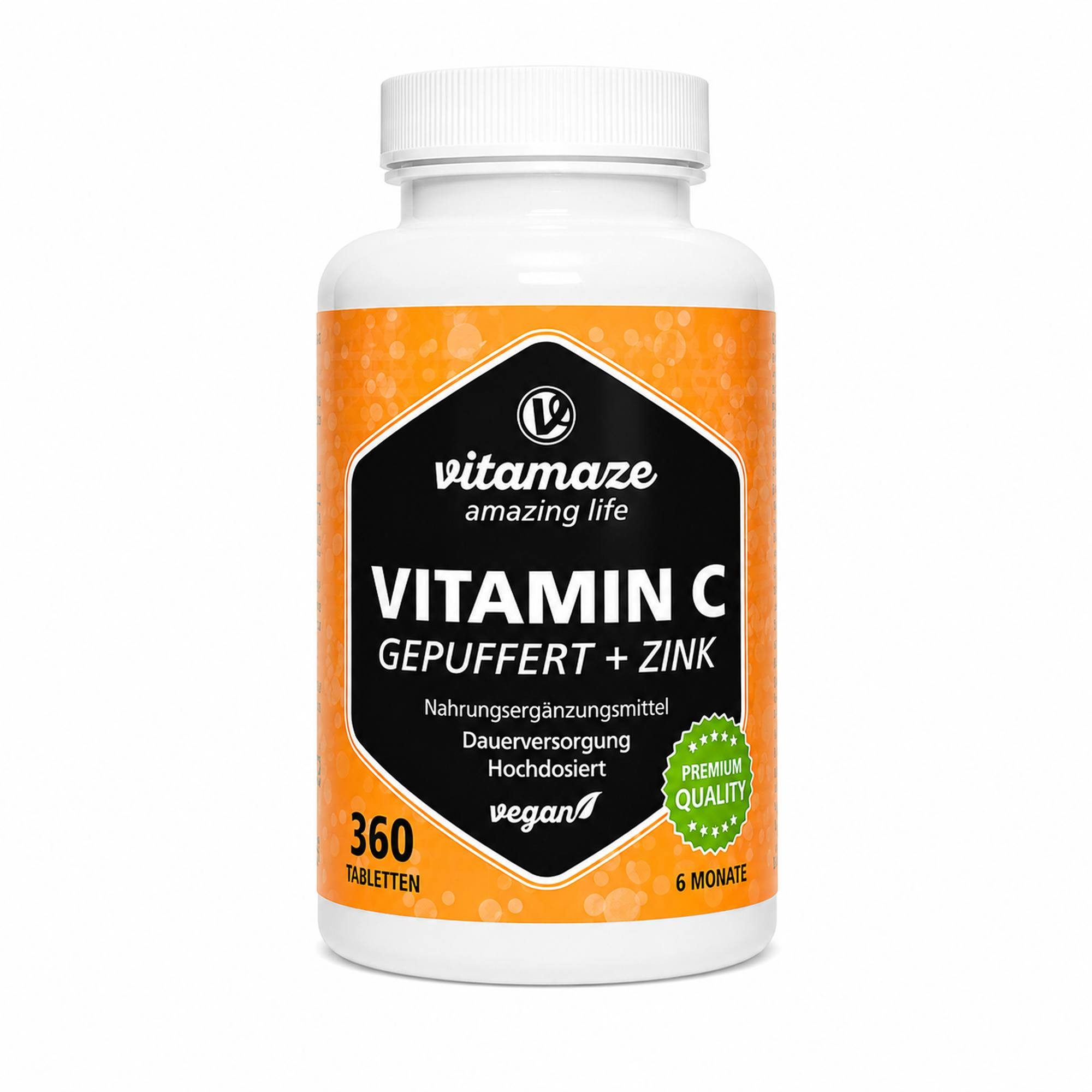 Vitamaze VITAMIN C GEPUFFERT 1000 mg hochdosiert+Zink Tabl. Kapseln