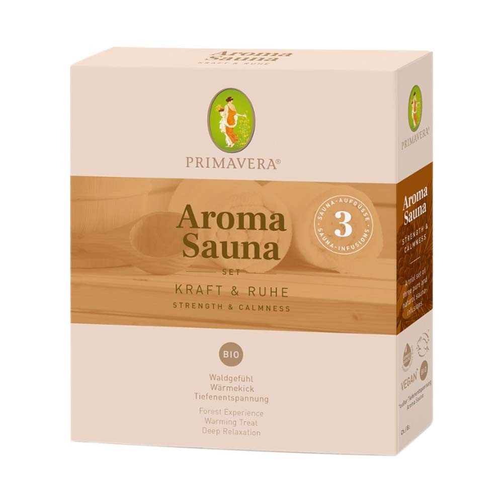 Primavera Life GmbH Aufgusskonzentrat Aroma Sauna - Kraft & Ruhe Set
