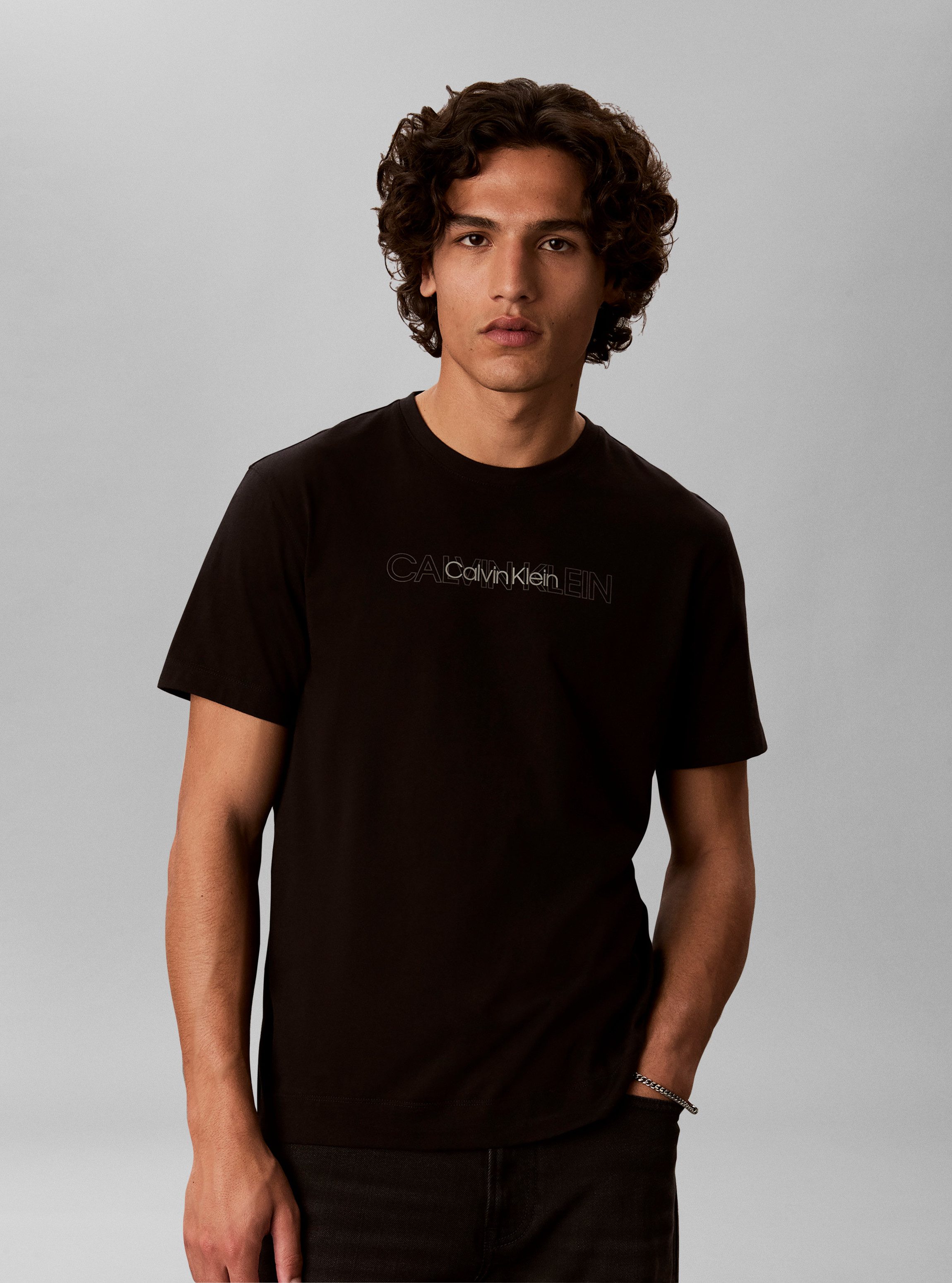 Calvin Klein T-Shirt REPEAT LOGO GRAPHI Regular fit mit Rundhalsausschnitt