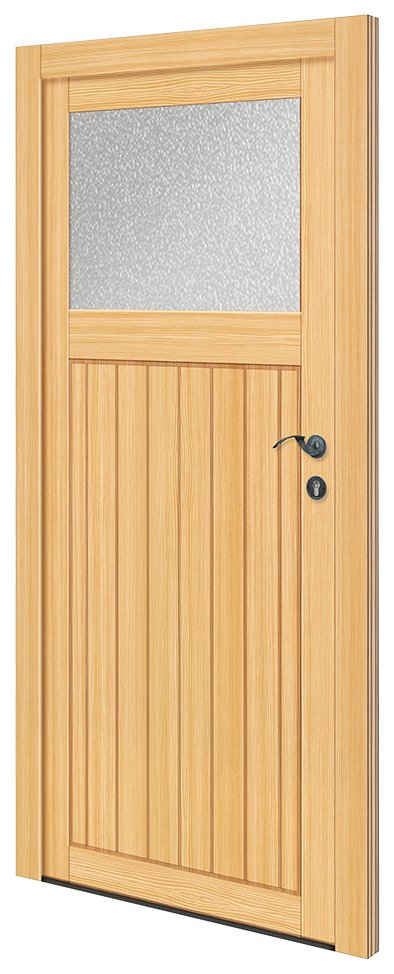 RORO Türen & Fenster Nebeneingangstür OTTO 25, BxH: 88x198 cm, Fichte, ohne Griffgarnitur, inklusive Türrahmen