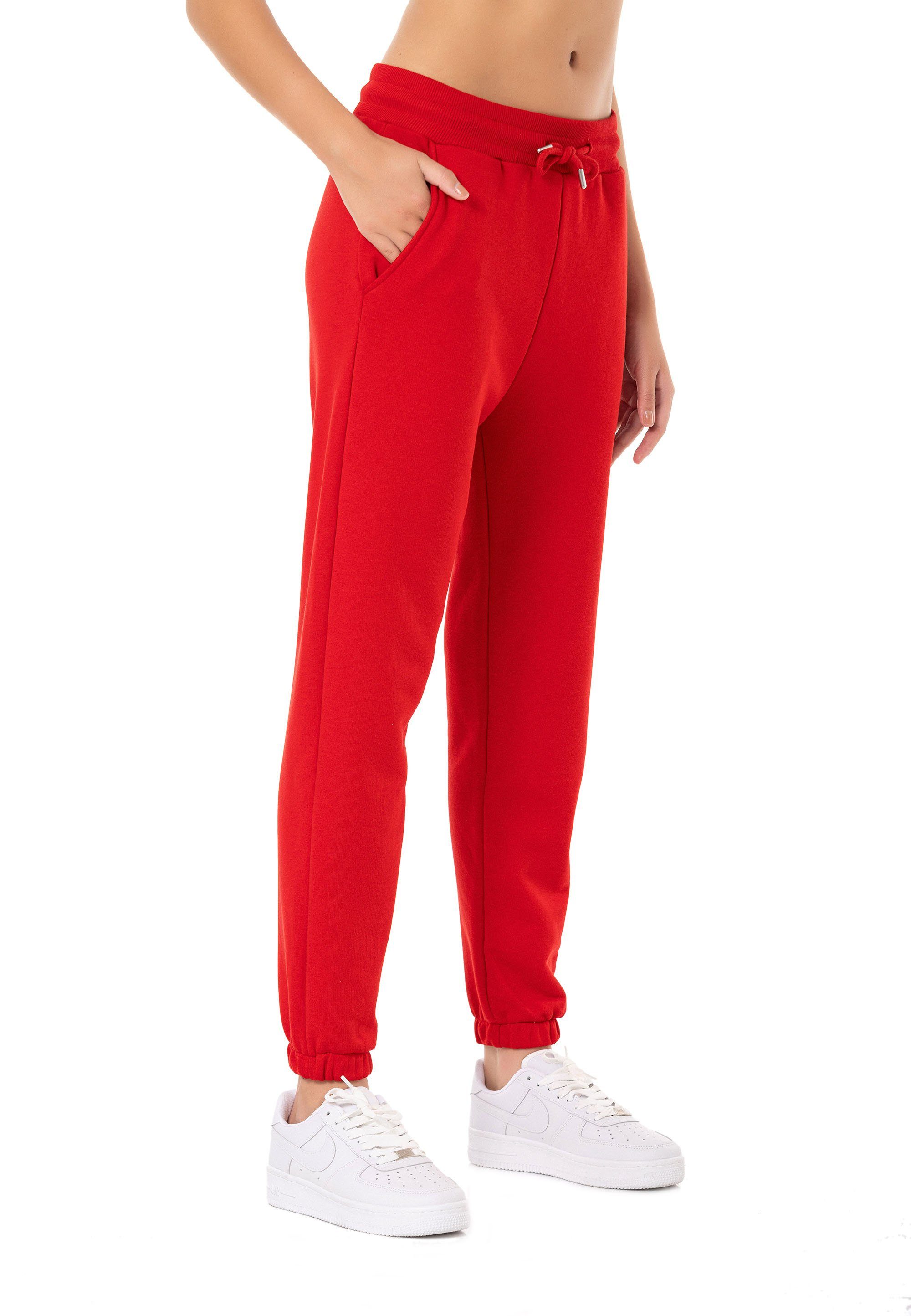 RedBridge Jogginganzug Rot Sweatpant Premium mit Basic (Spar-Set, Qualität Sweatshirt 2-tlg), Premium