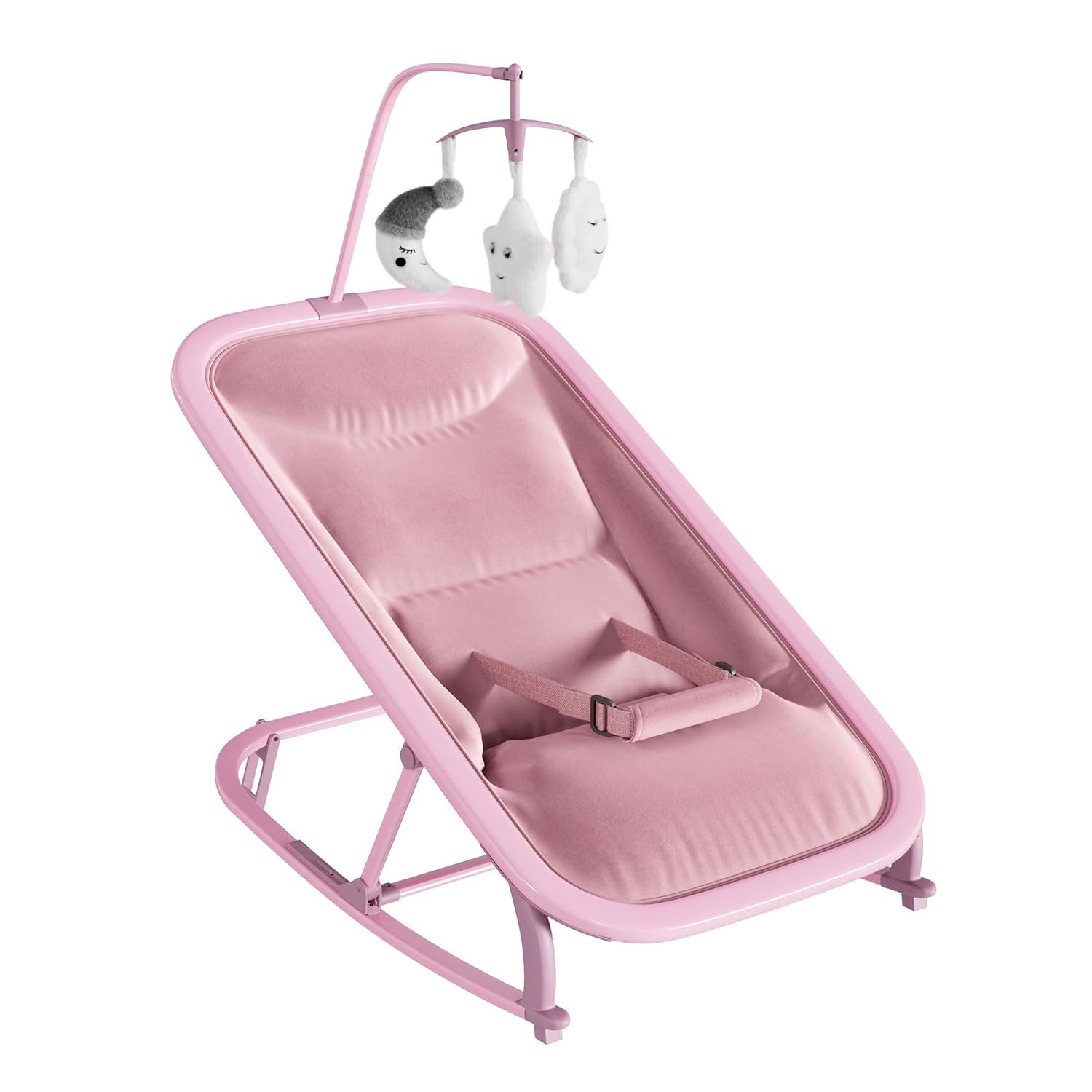 GarveeMore Babywippe 2 in 1 faltbar,3-fach verstellbar,kein Aufbau erforderlich, tragbar, leicht, leise, geeignet für Neugeborene