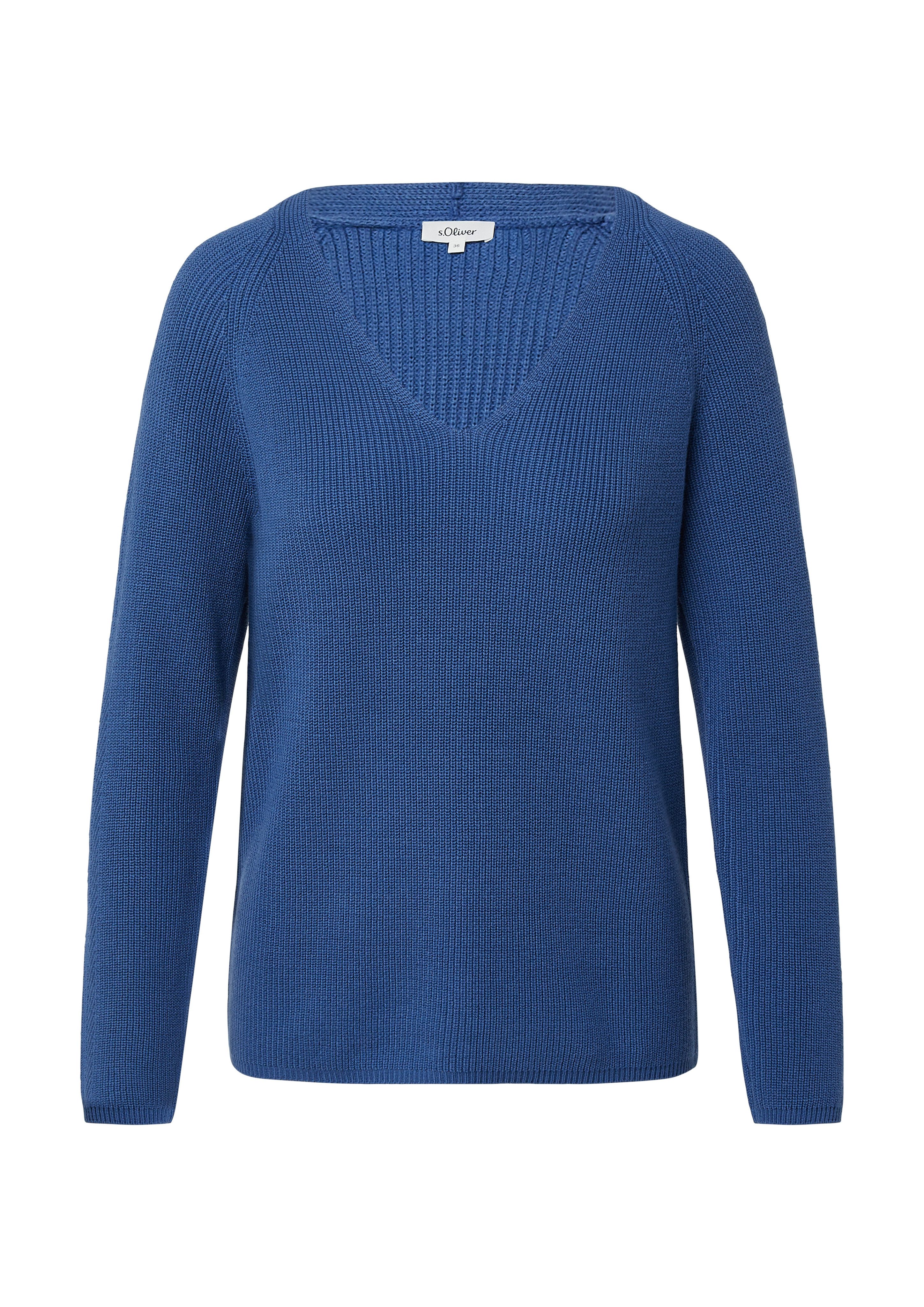 s.Oliver Strickpullover mit V-Ausschnitt
