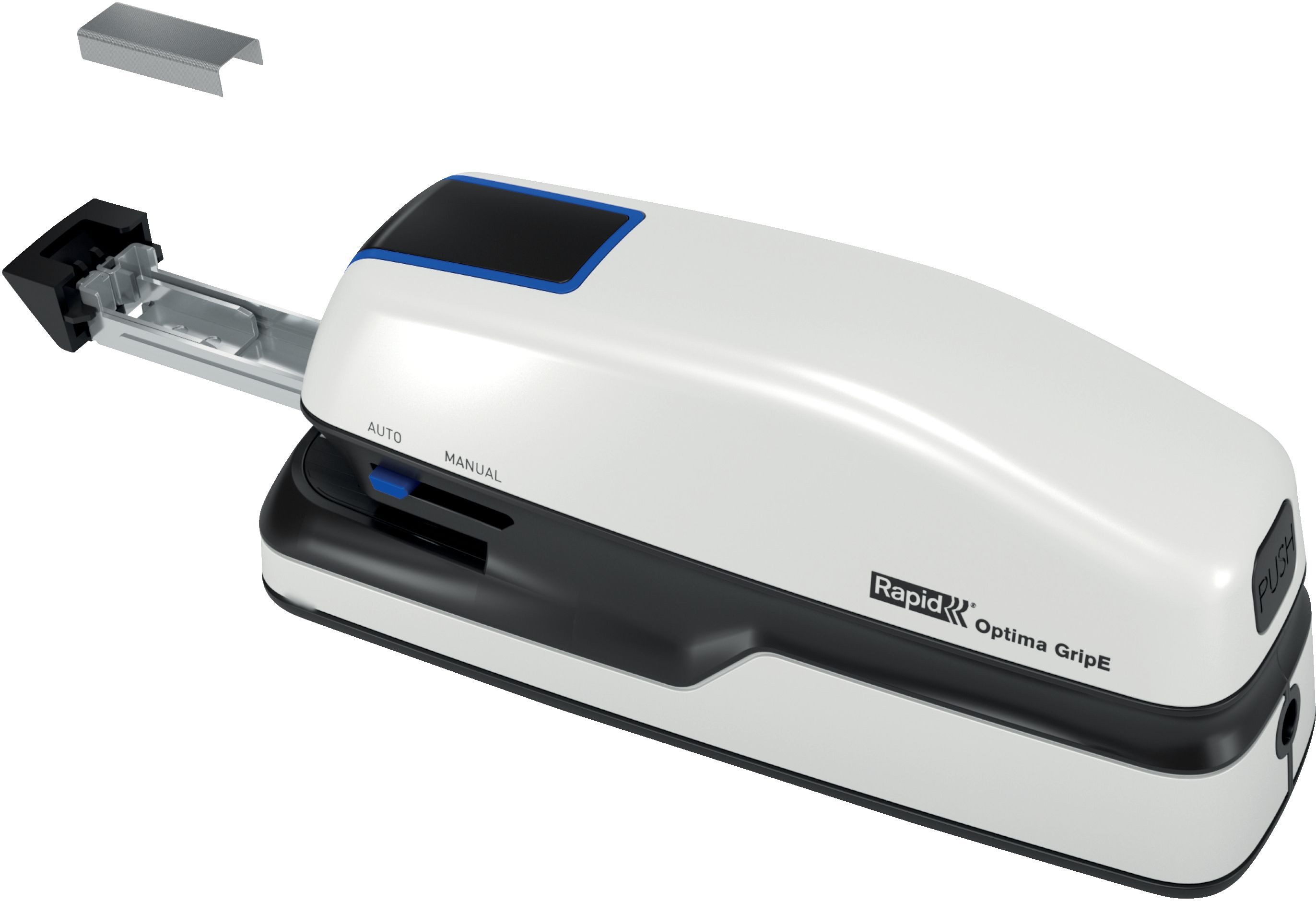 REXEL Heftgerät Elektrohefter Optima GripE weiß