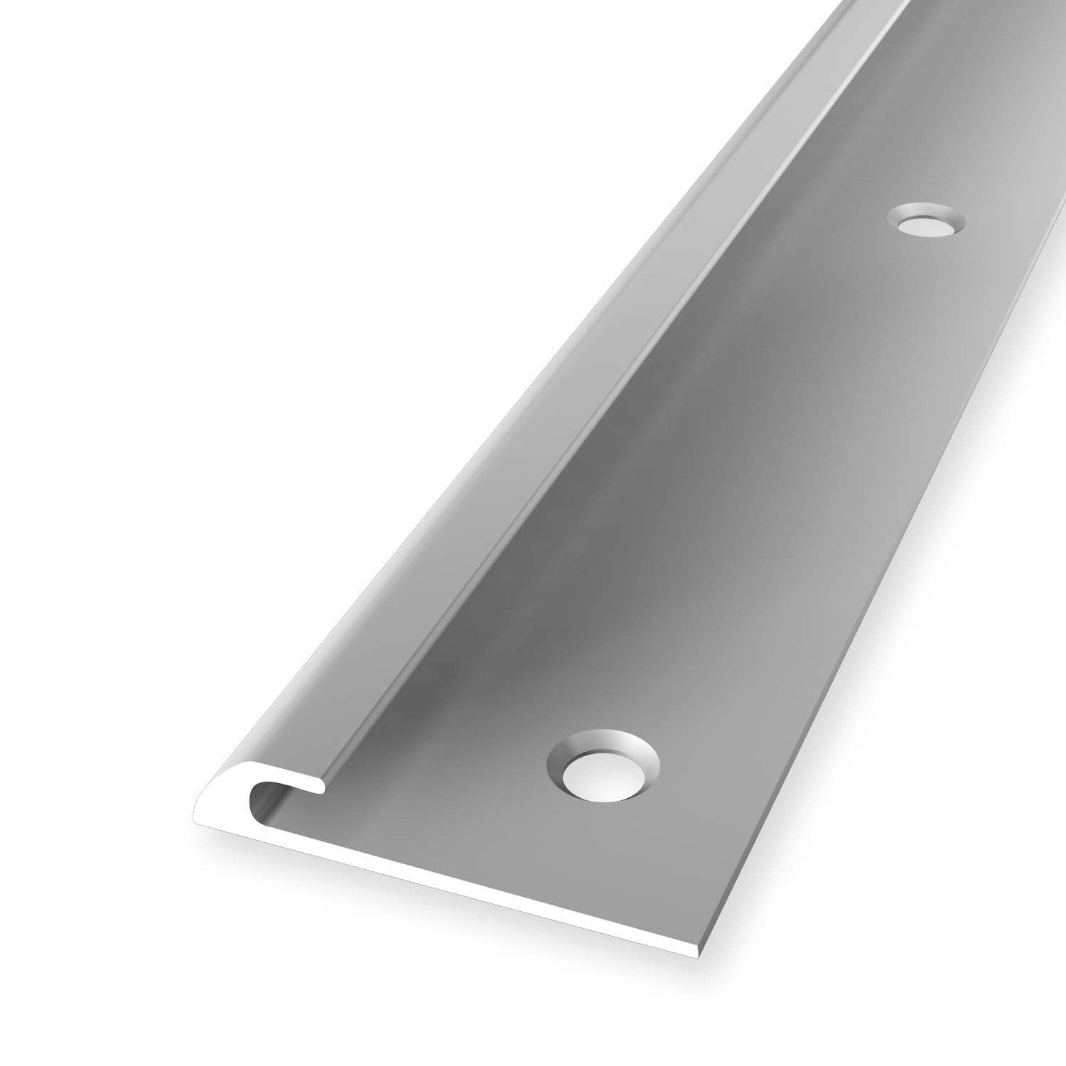 Küberit Anschlussprofil 5.2 x 28 x 2500 mm Aluminium Einfassprofil Silber Versenkt Gebohrt