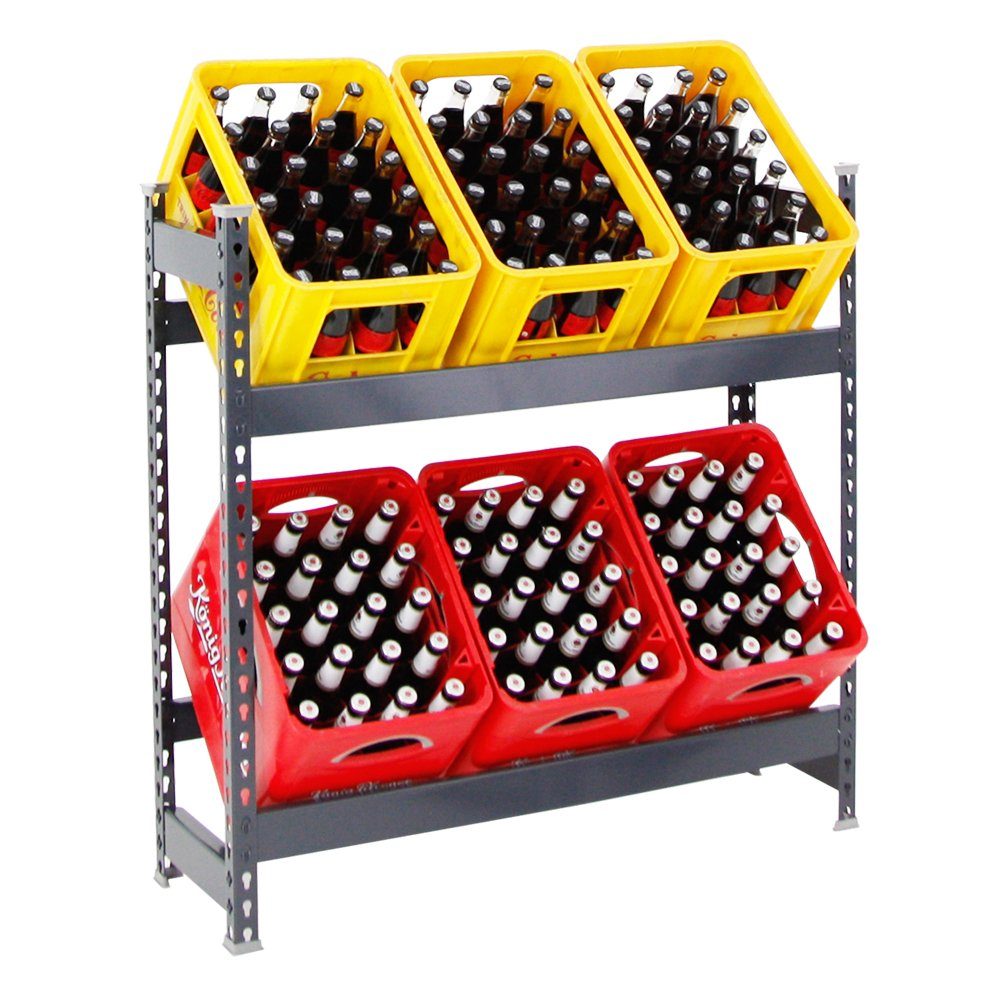 PROREGAL® Standregal Getränkekistenregal CAMEL 100x100x30cm Anthrazit, günstig online kaufen