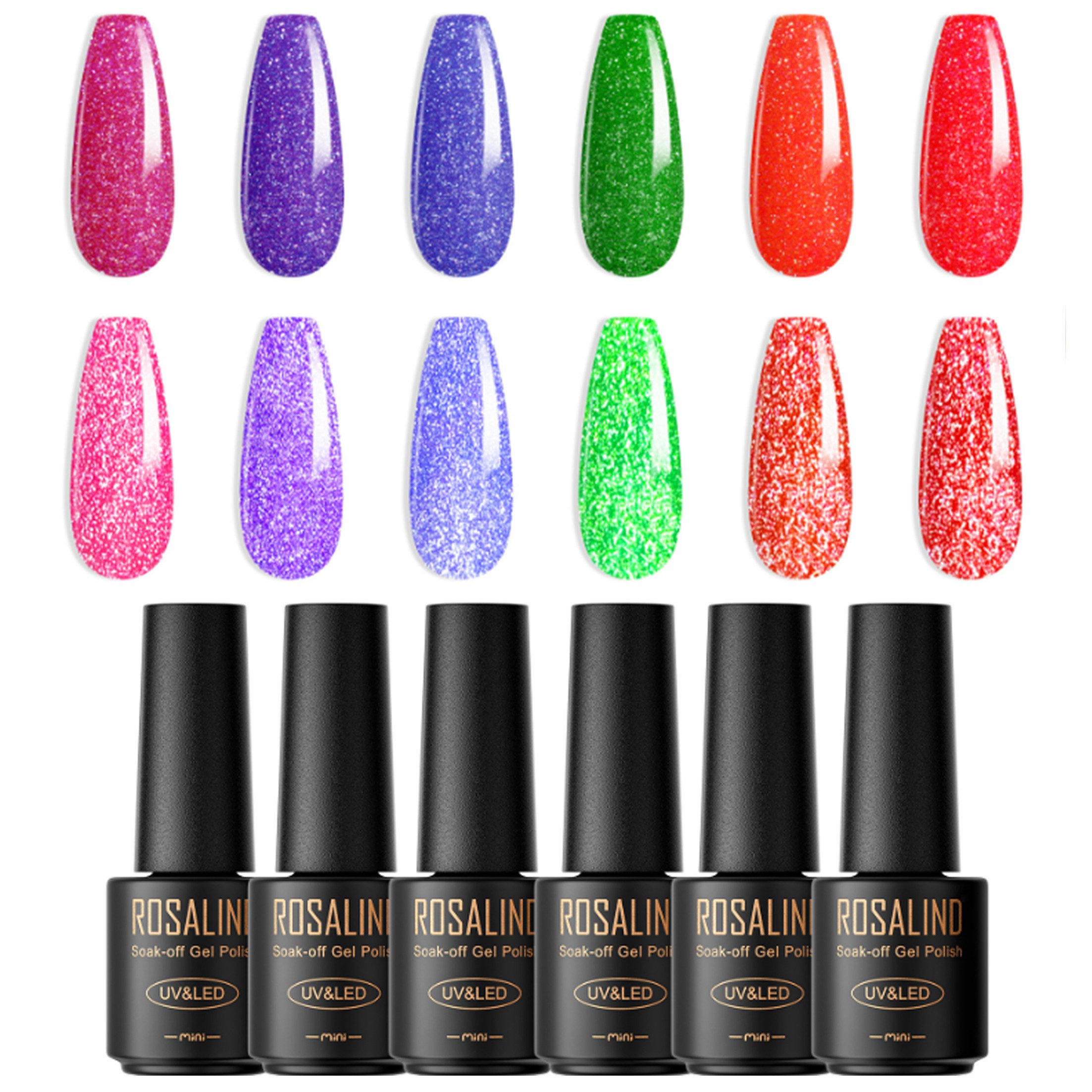 KINSI Nagellack-Set UV-Gel Nagellack Set mit 6 Farben - Professionelles Maniküre-Set, Langanhaltender Glanz