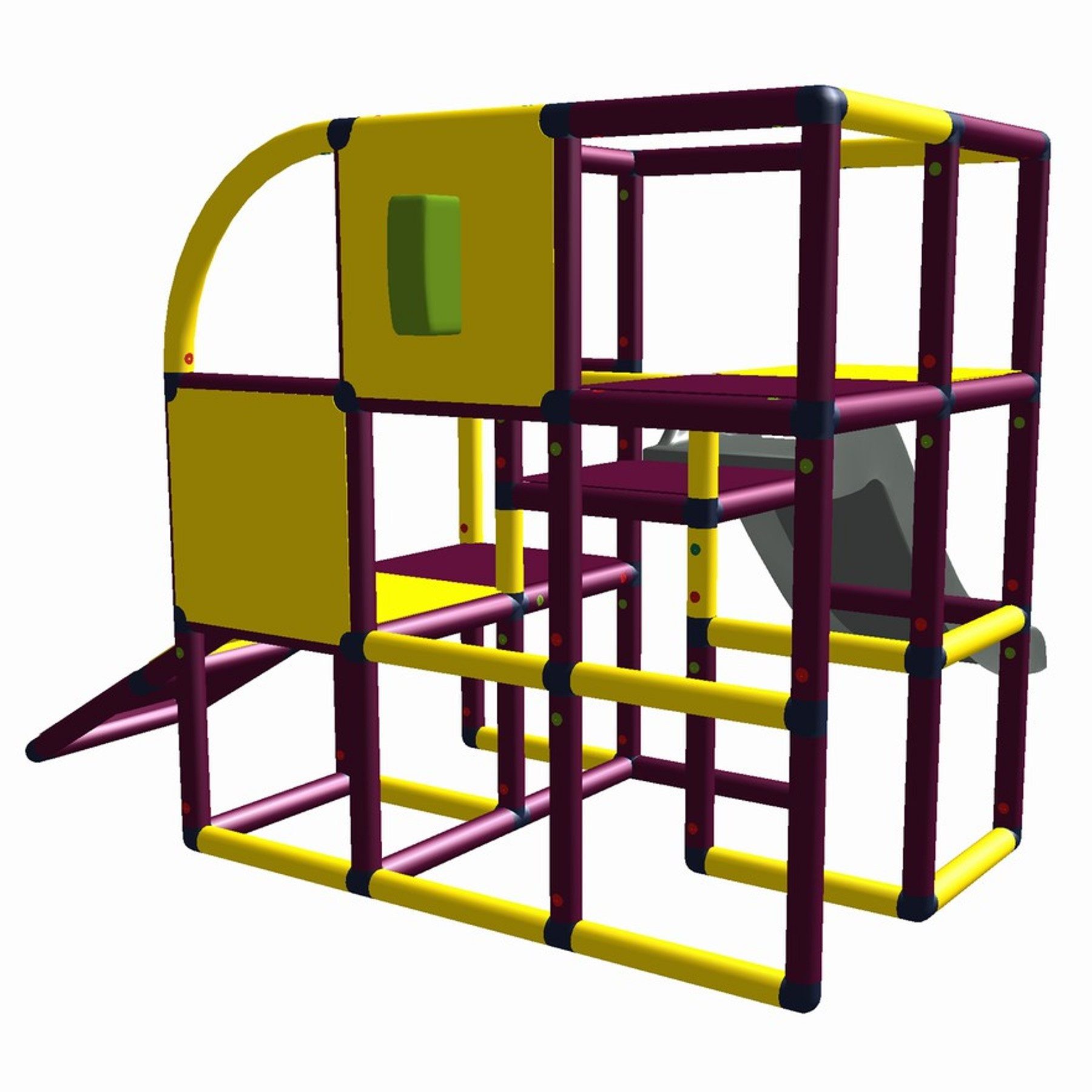 move and stic IRIS mit Rutsche und Schräge Konstruktions-Spielset, In- und Outdoor