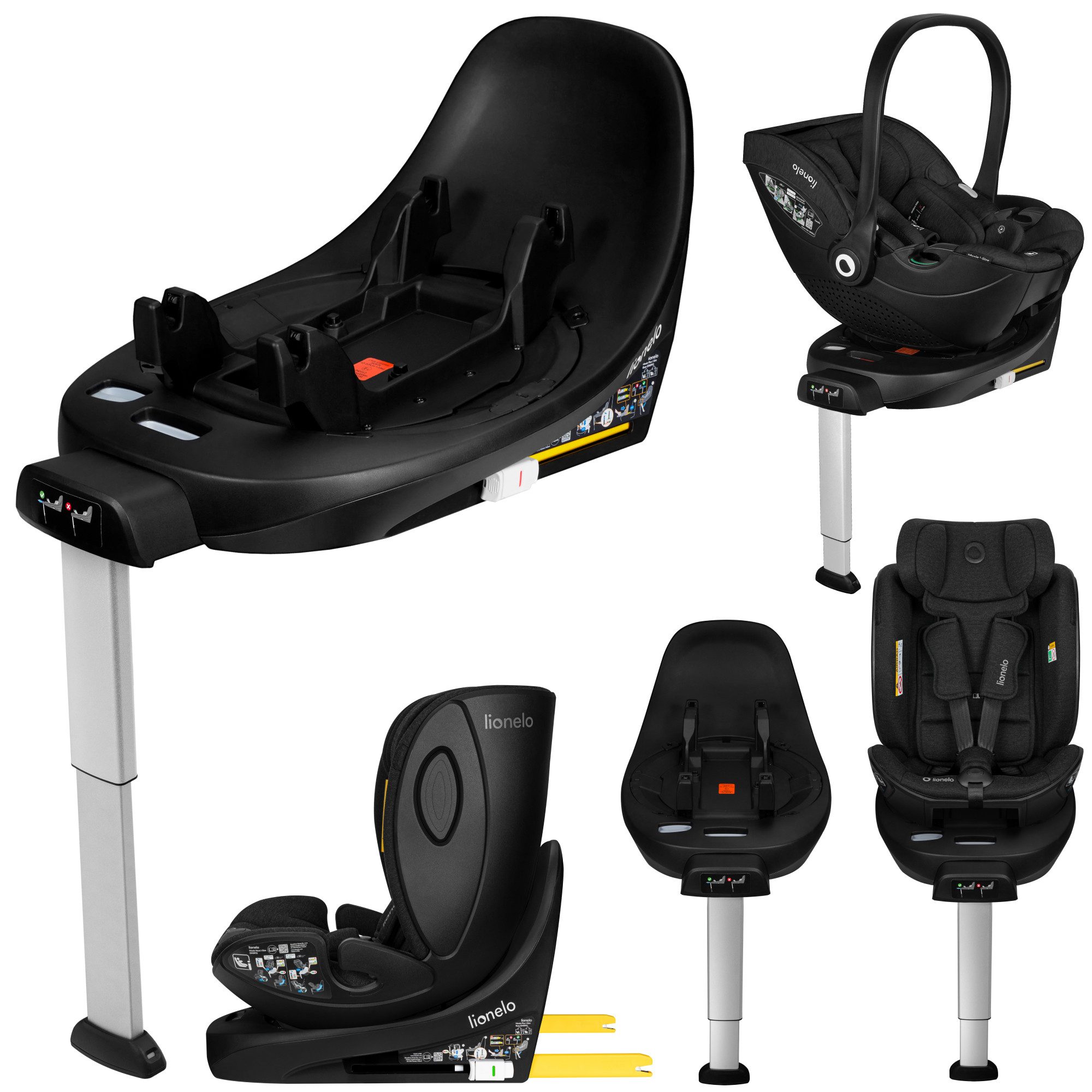 lionelo Autokindersitz MOXIE PLUS I-SIZE BASE, ab: nicht zutreffend – das Produkt ist eine Basis für Kindersitze, bis: nicht zutreffend – das Produkt ist eine Basis für Kindersitze, (Set), 360° EasyTurn/Memory-Funktion/Anti-Rotationsrahmen/ISOFIX