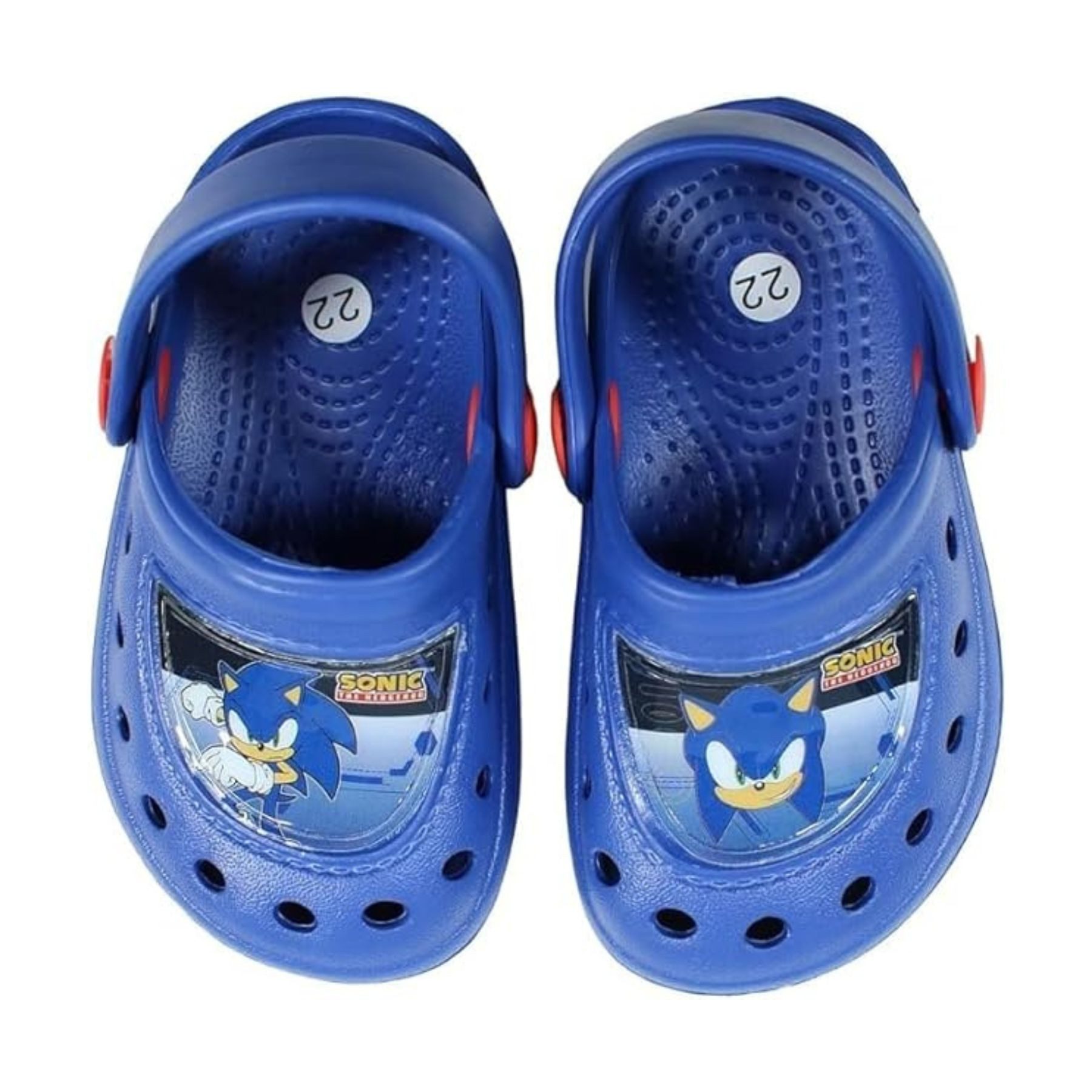 Sonic Kinder Clogs Hausschuhe Blau Freizeit Clog