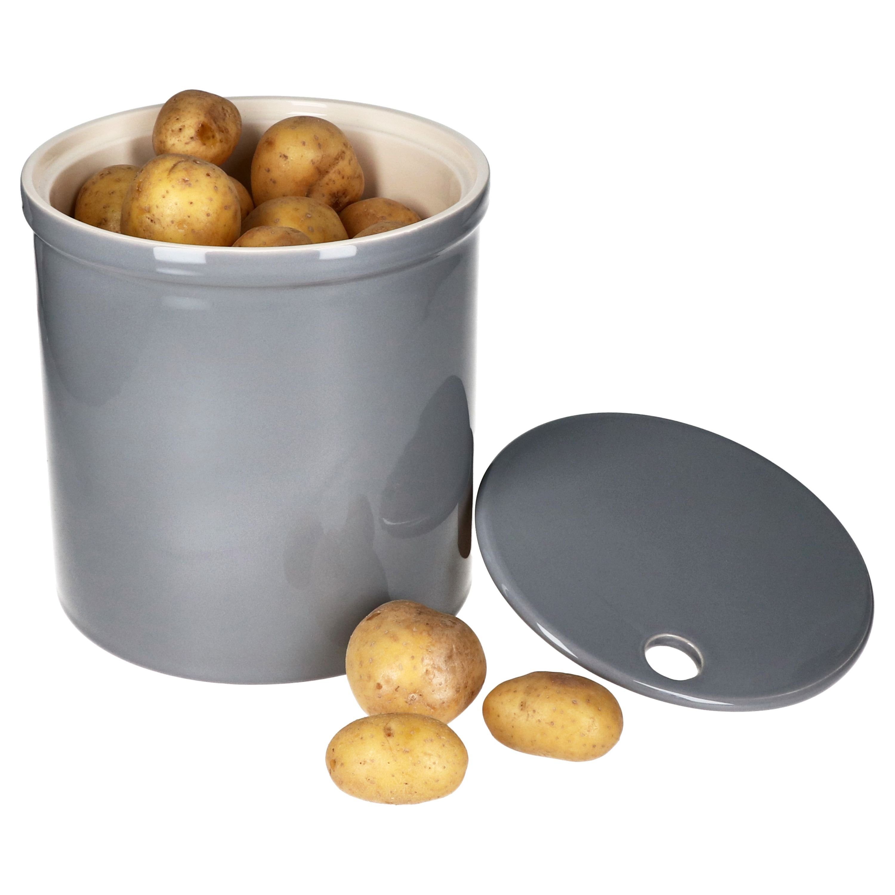 MamboCat Vorratsglas Oskar Vorratsdose Grau Kartoffeltopf mit Deckel ...