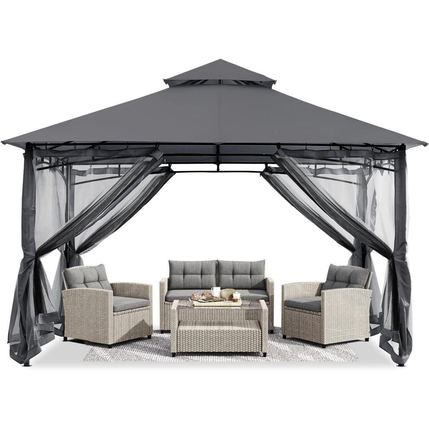 LuxusKollektion Partyzelt Pavillon 2.5x2.5m Wasserdicht Stabil Winterfest G günstig online kaufen