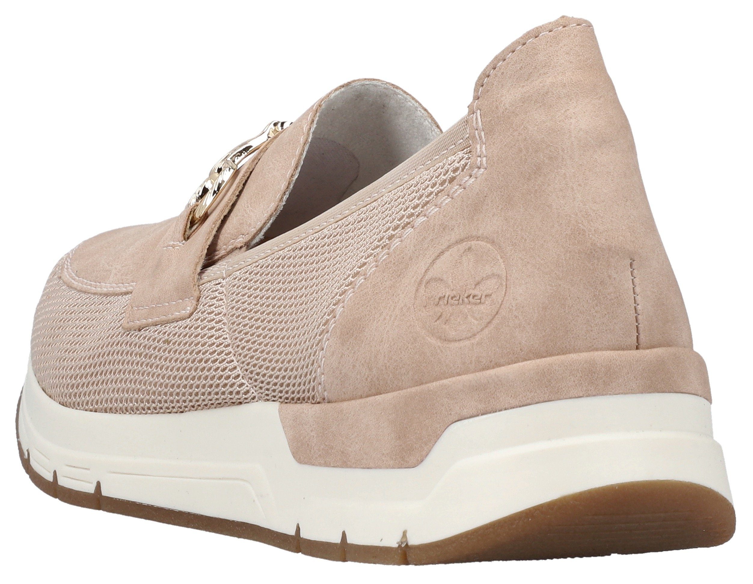 Rieker Slipper vegan Slip-On Sneaker Slipper, Freizeitschuh mit eleganter Z günstig online kaufen