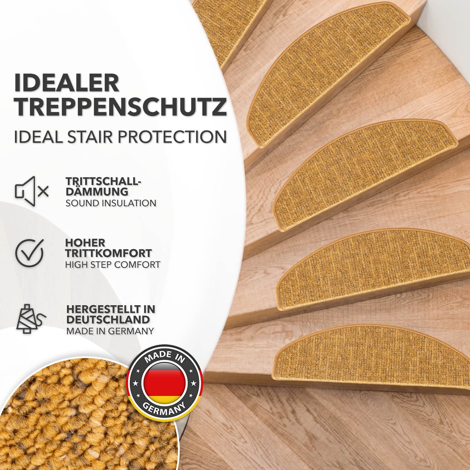 Karat Stufenmatte Alto – strapazierfähiges Treppenschutz‑Set, mit Klebestre günstig online kaufen