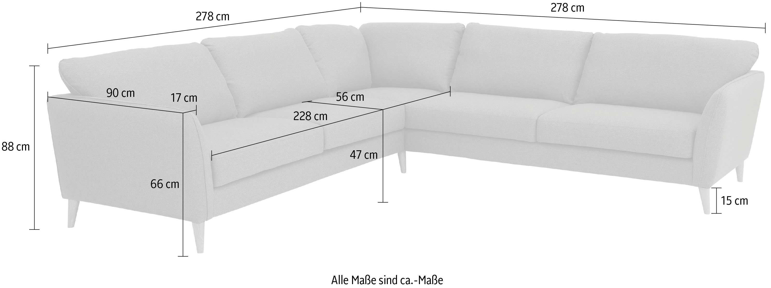 verschiedene aus Bezüge Home Ecksofa Marseille, Eiche-Massivholz affaire Beinen, gleichschenklig,