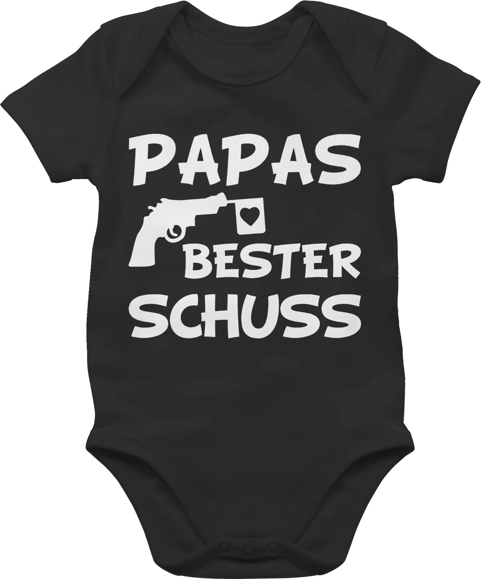 Shirtbody Papas bester Treffer - weiß