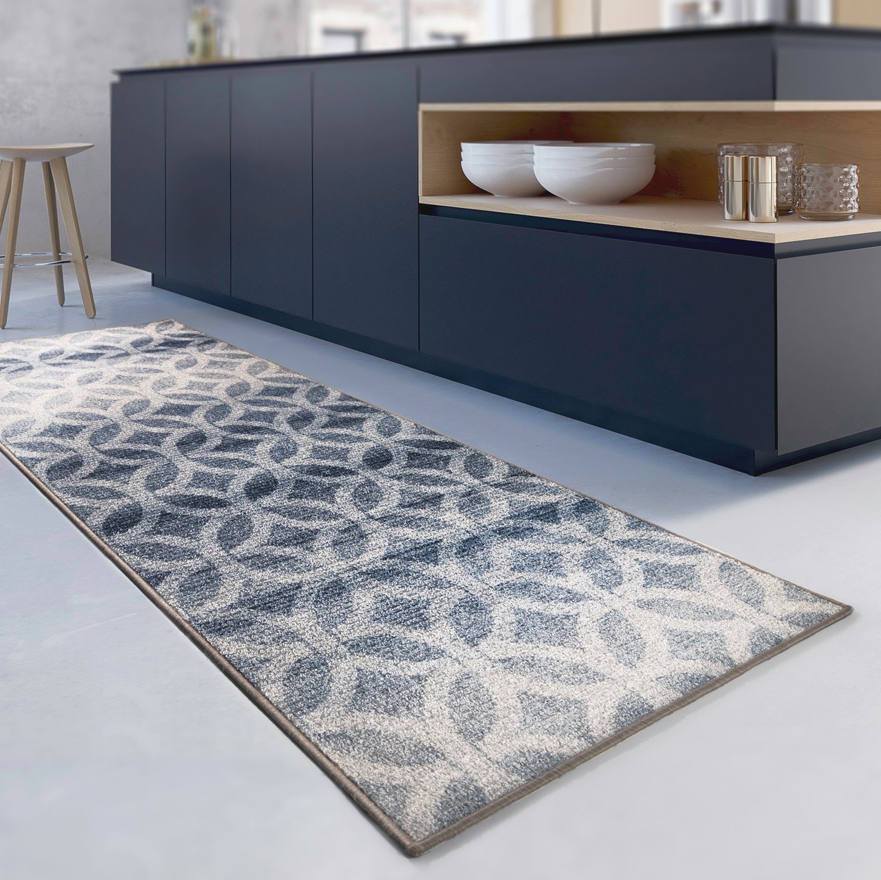 Teppich Teppich-Läufer Murcia, Karat, Moderner Wohnteppich, In vier Farben erhältlich Blau