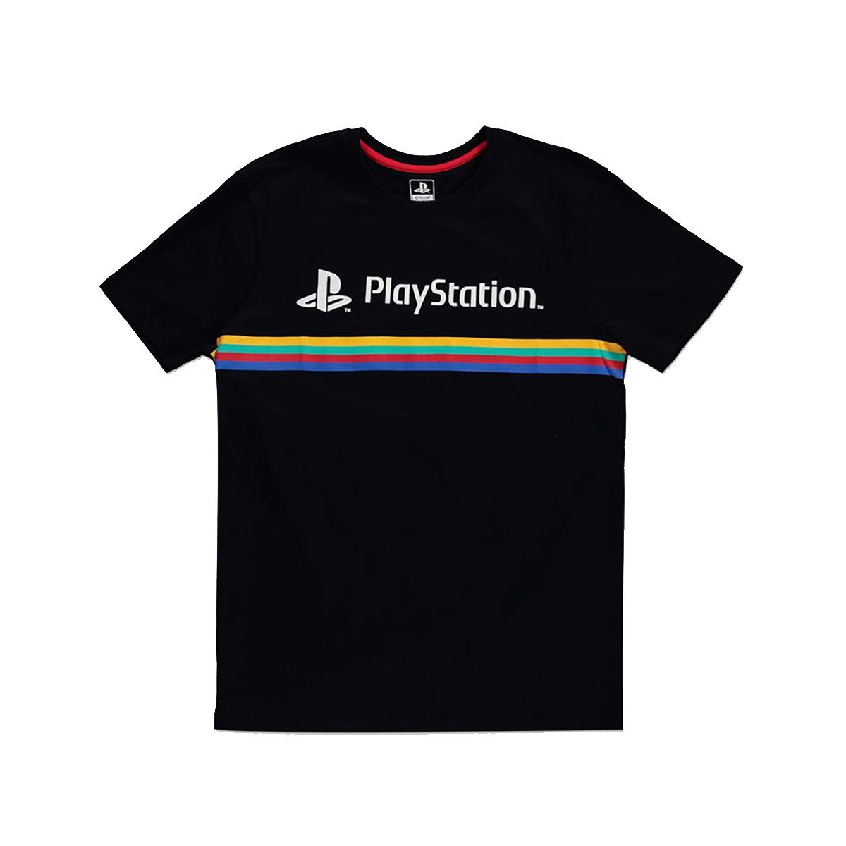 DIFUZED T-Shirt Playstation TShirt Color Stripe Logo S