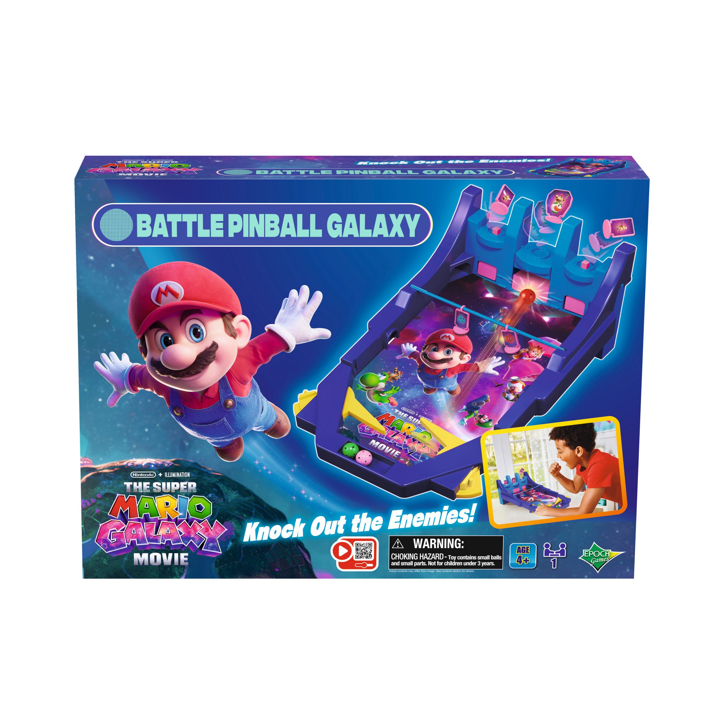 EPOCH Games Spiel Super Mario™ Galaxy Movie Battle Pinball, Familienspiel