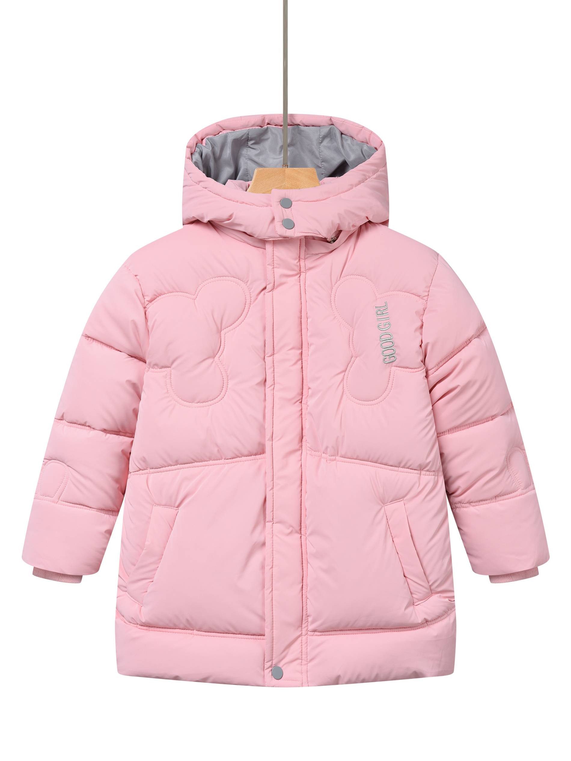 GLO-STORY Winterjacke Glo-Story Kinder Mädchen Winterjacke Jacke mit Kapuze Gr. 104 bis 158