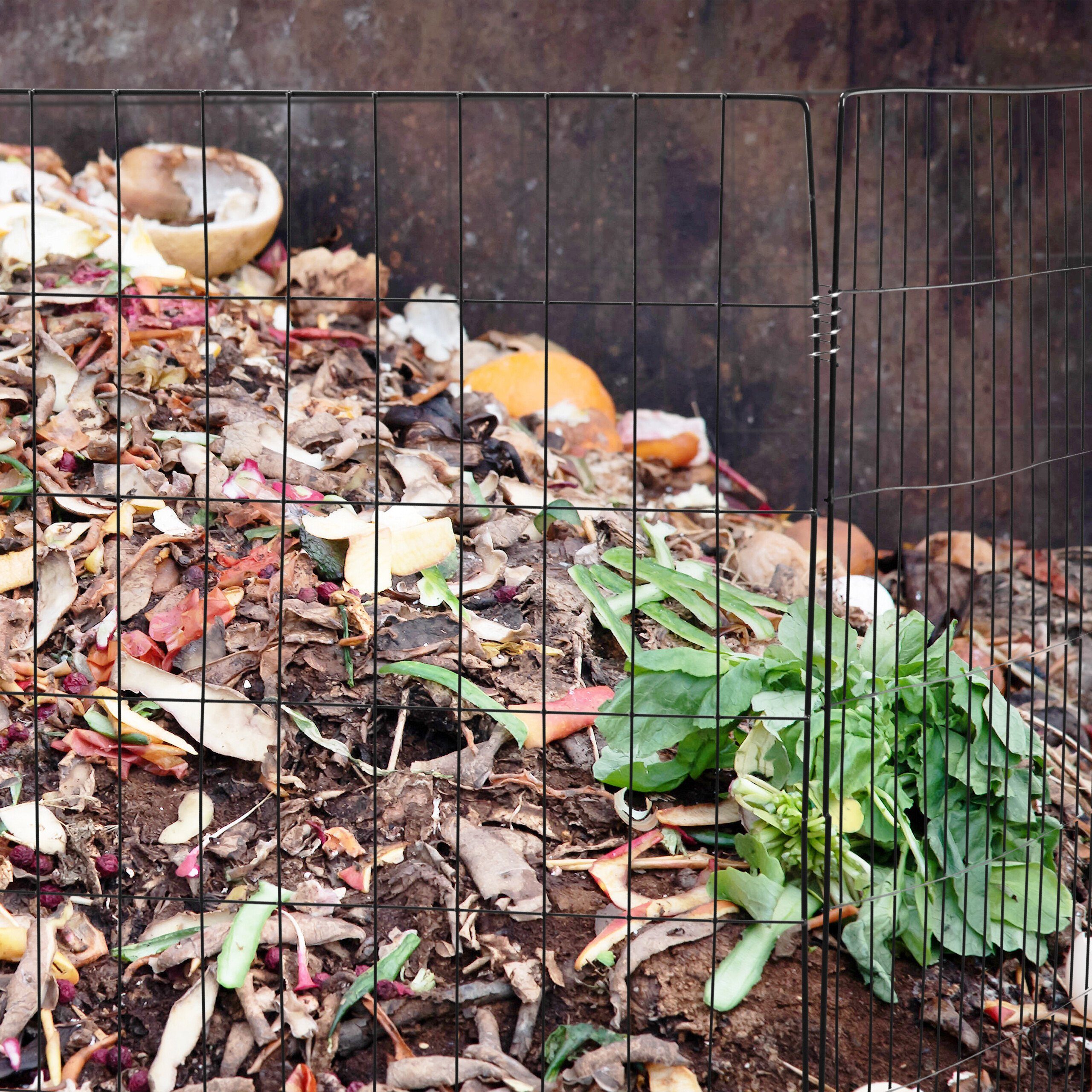 relaxdays Komposter Metall 3er Set schwarz, BxTxH: 90x90x70 cm