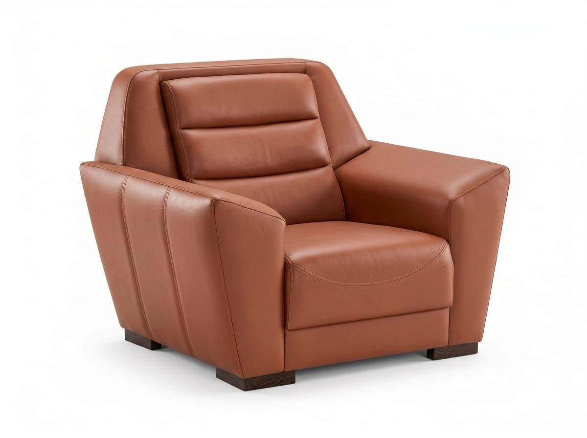 Xlmoebel Loungesessel Sessel modern elegant funktional ergonomisch vielseitig braun Leder (1-St., 1-tlg)