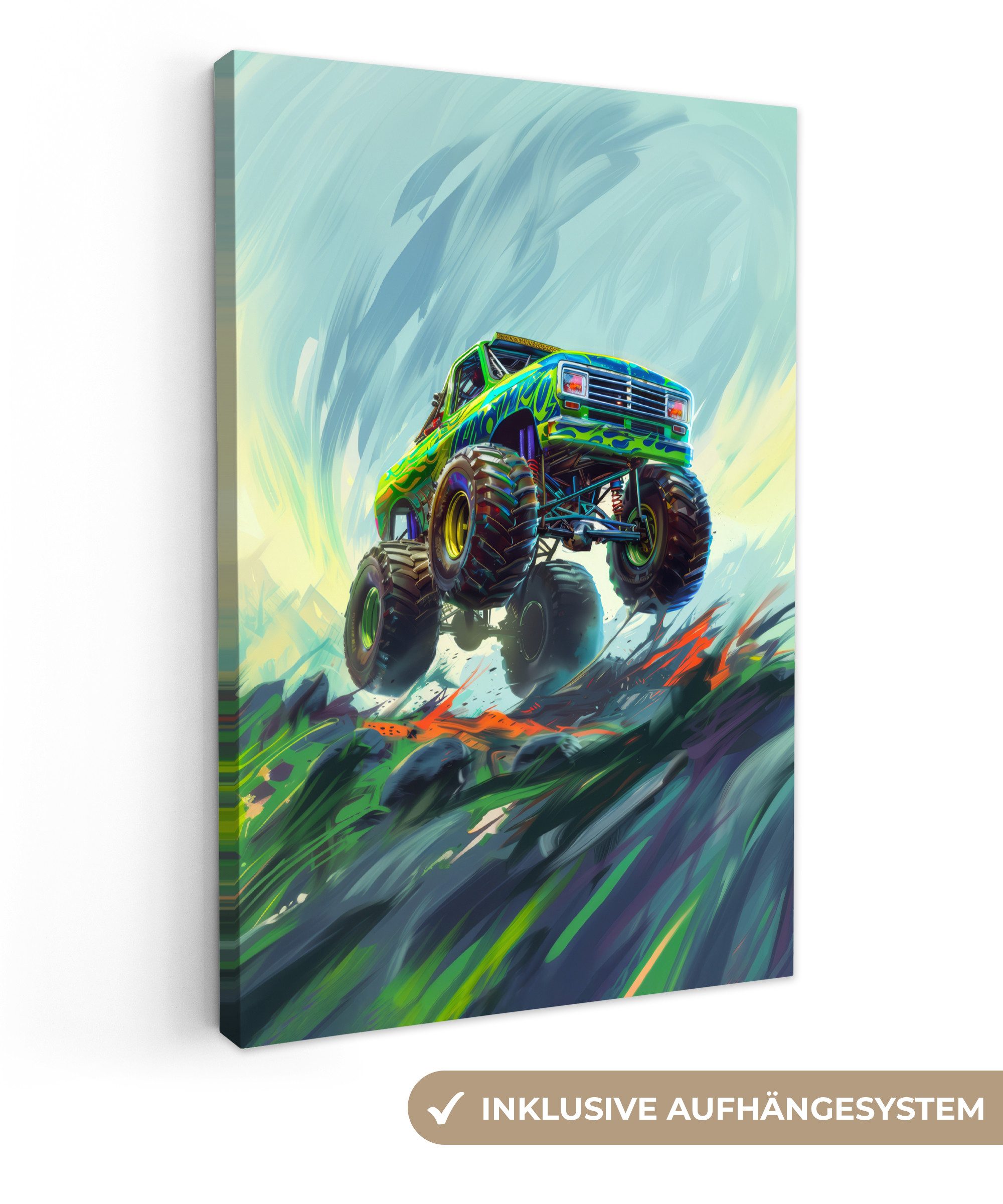 OneMillionCanvasses® Leinwandbild Monstertruck - Auto - günstig online kaufen
