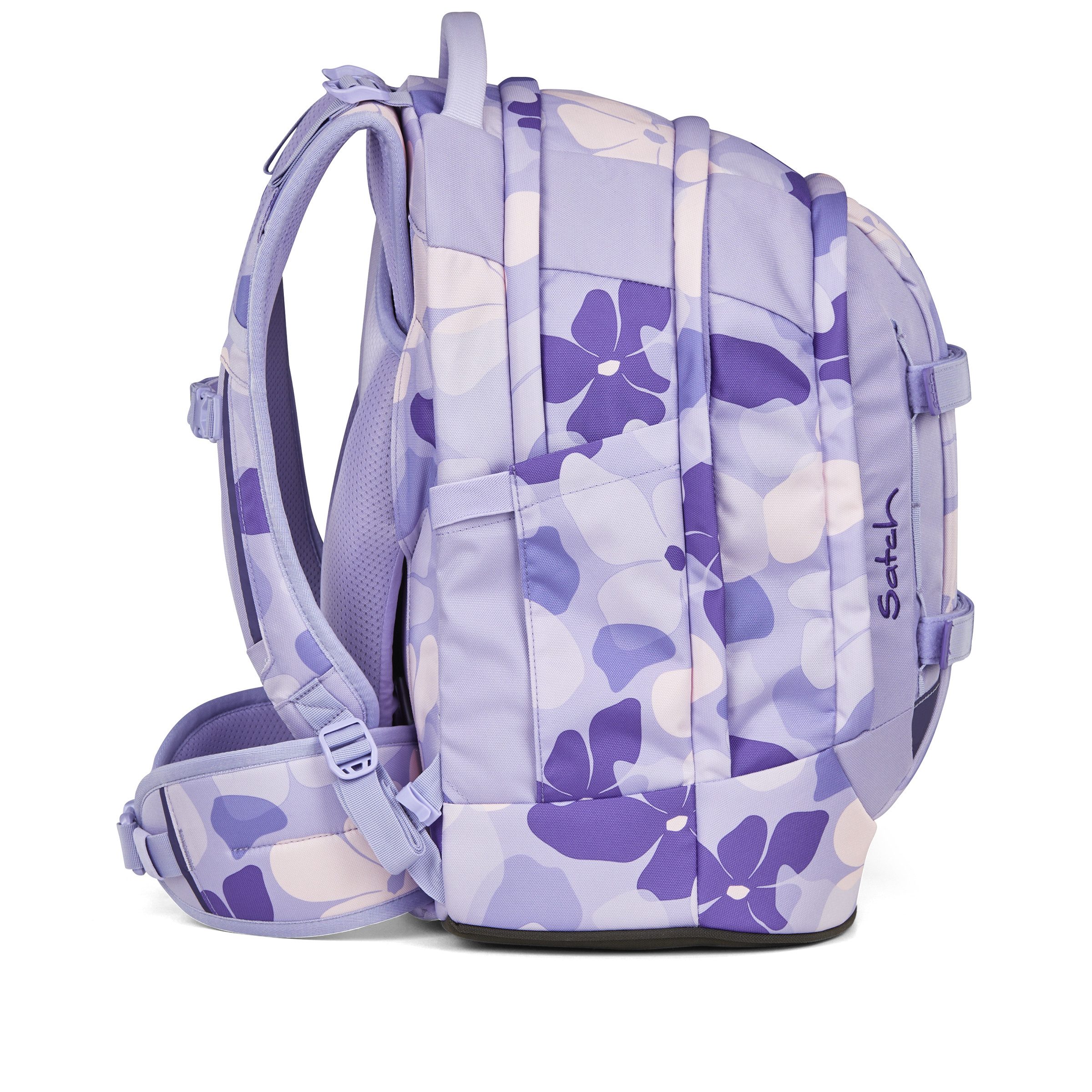 Satch Schulranzen Schulrucksack PACK Lilac Blossom (1 Stück), ergonomisch, Your-Size-System: auf Körpergröße anpassbar – Bild 4 von 5