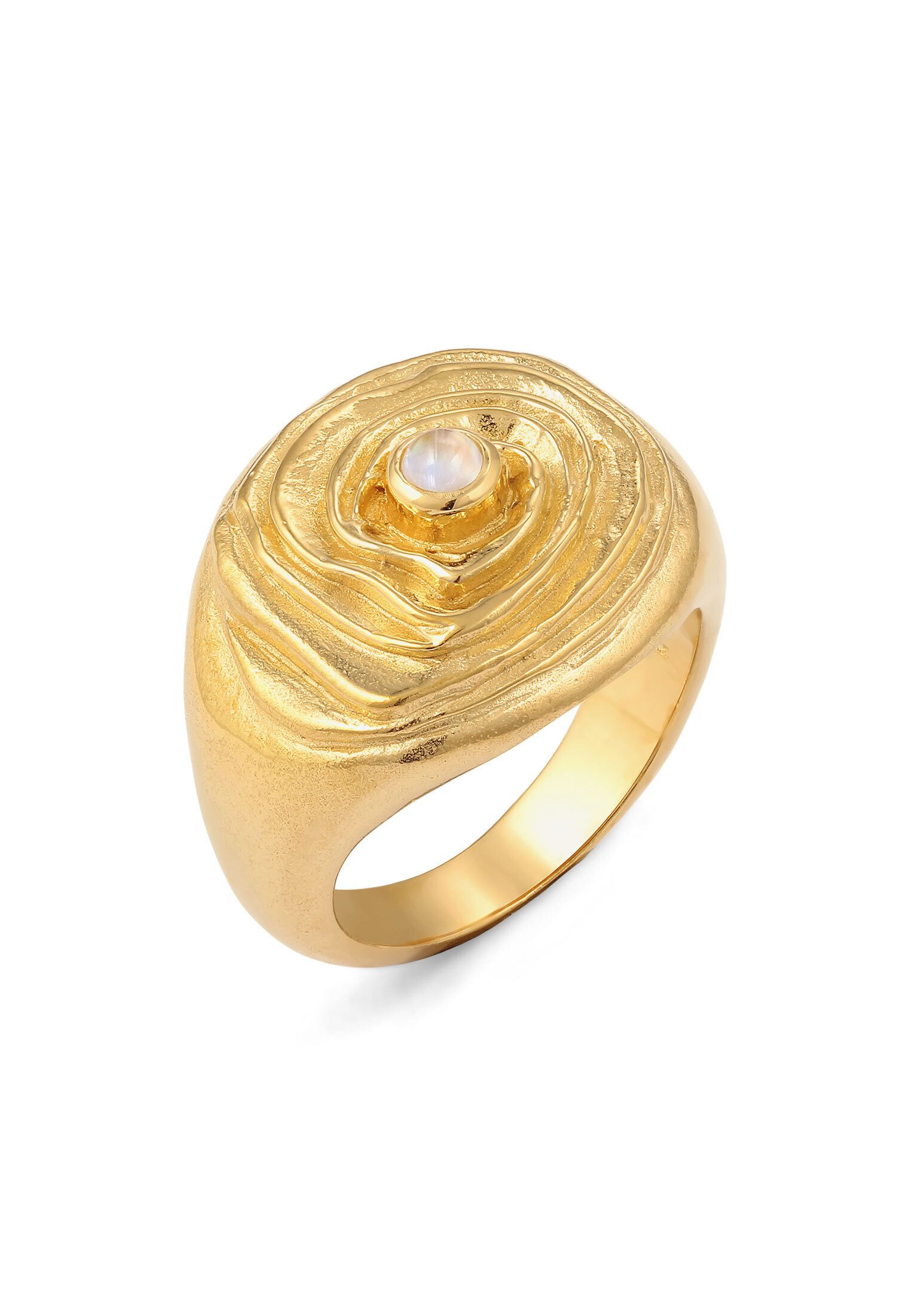 HAZE & GLORY Fingerring Kreis Mondstein günstig online kaufen