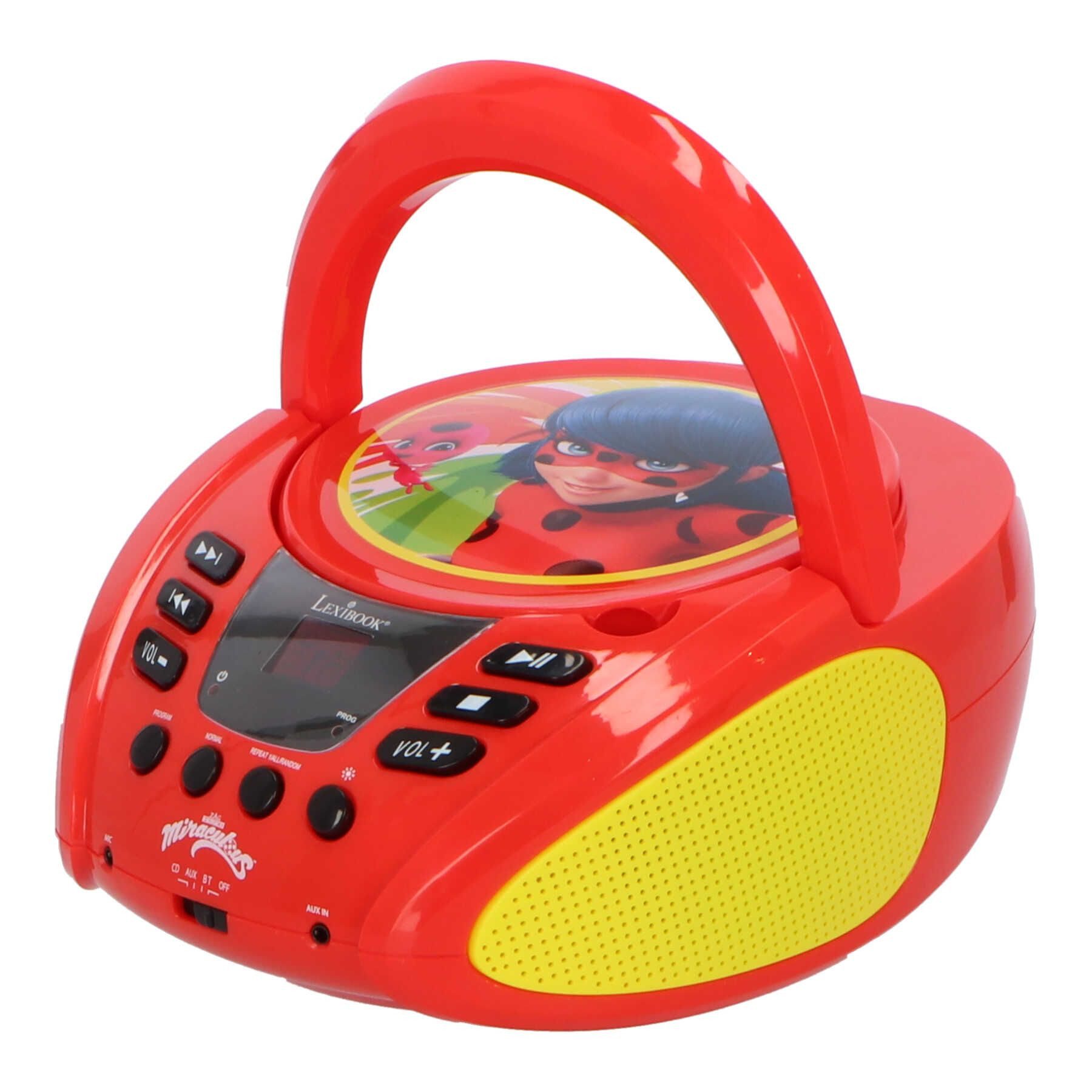 Miraculous - Ladybug CD Player mit Bluetooth für Kinder mit Mikrofonen Stereo-CD Player (Bluetooth)