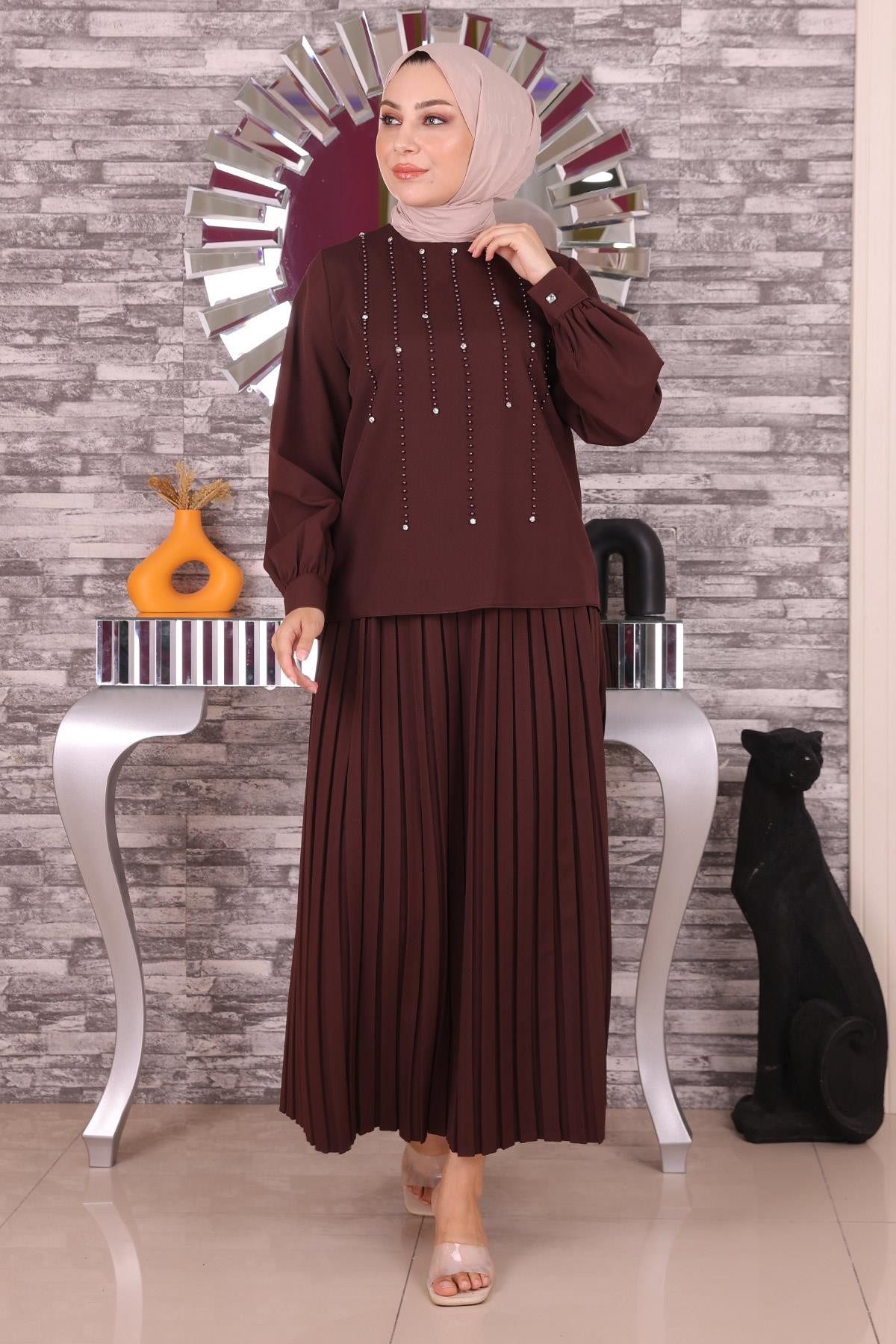 MODAMİHRAM Tunika Perlen & Stein Detail-Set